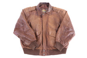 90's American Bound Brown Leather Jacket