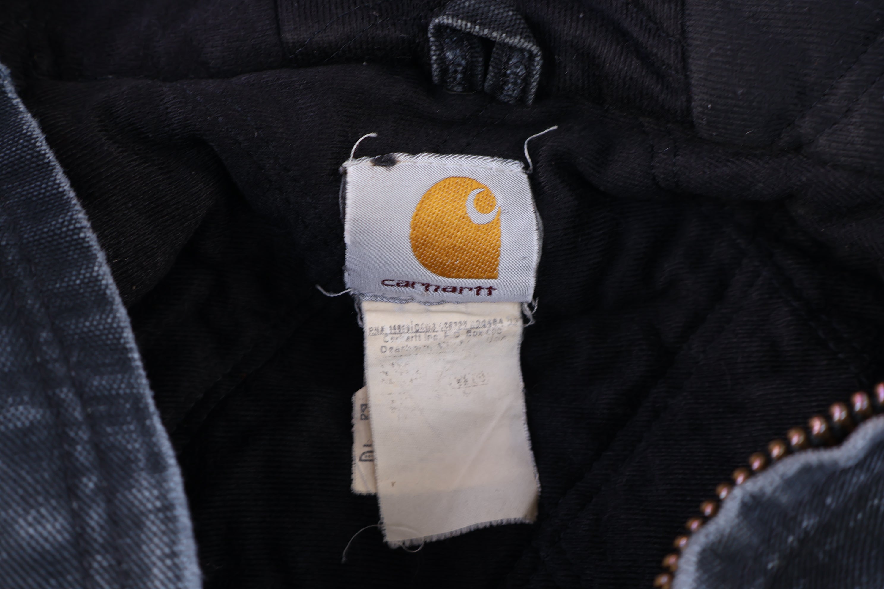 Carhartt Logo Patch Black Full Zip Jacket