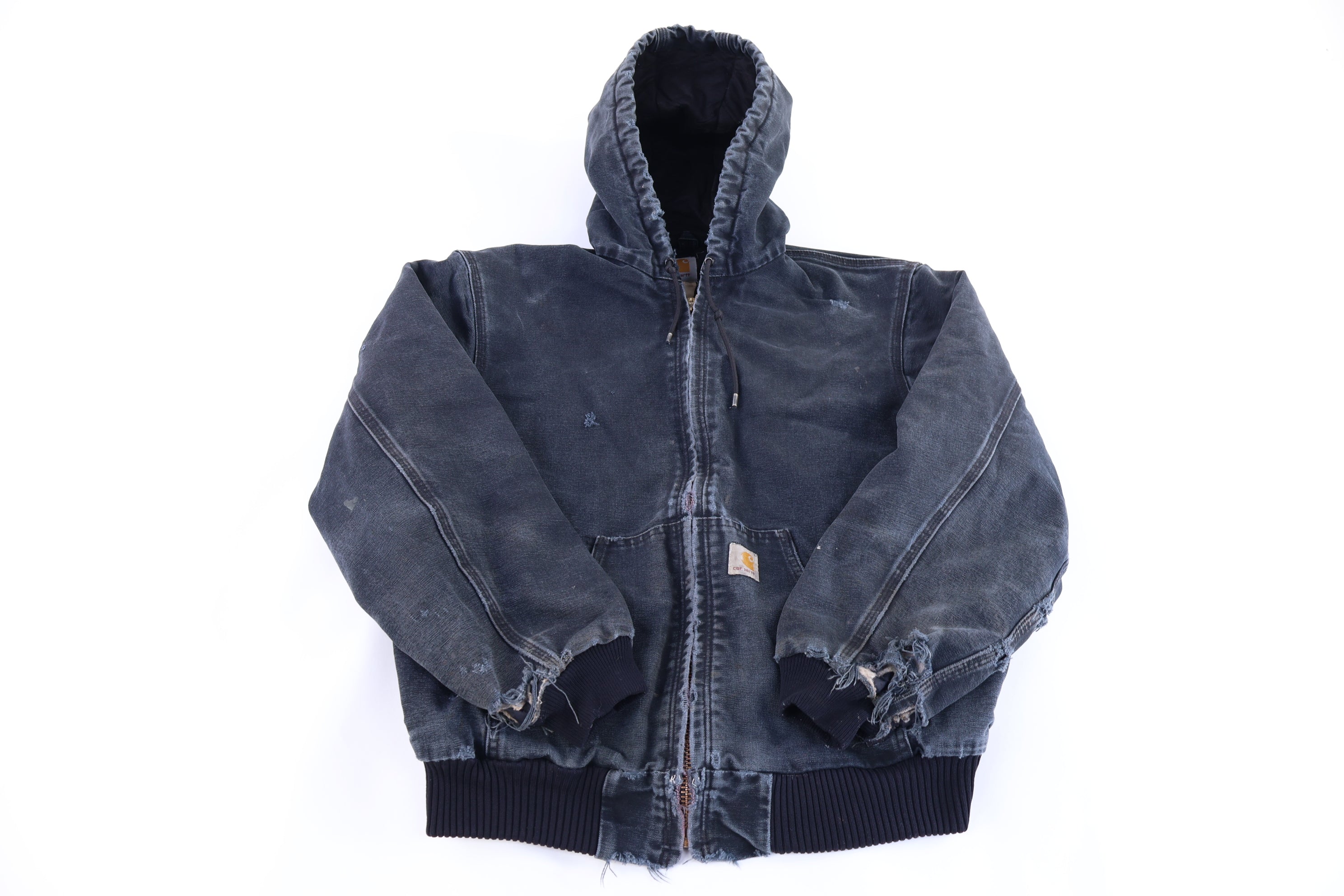 Carhartt Logo Patch Black Full Zip Jacket