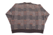 Towncraft Brown Multipattern Knit Sweater