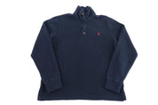Polo by Ralph Lauren Embroidered Logo Black Quarter Zip Pullover