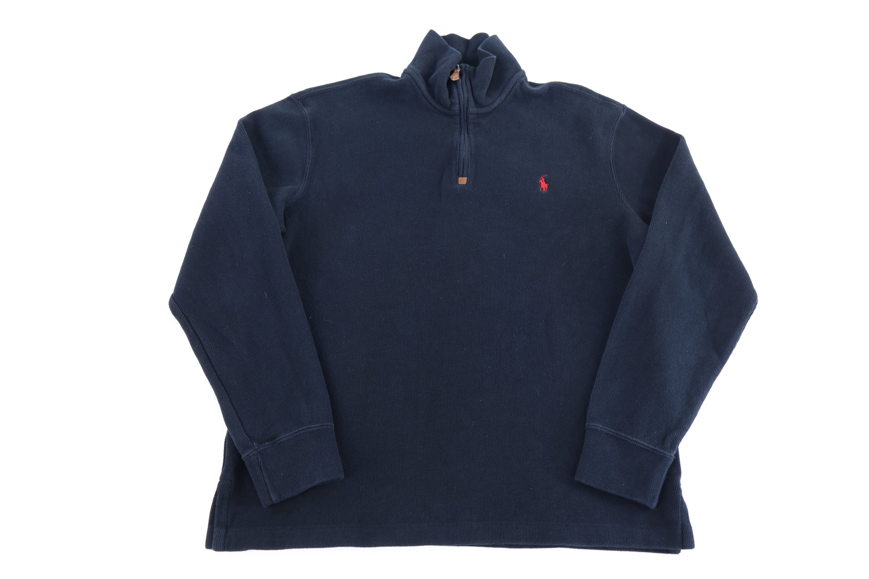 Polo by Ralph Lauren Embroidered Logo Black Quarter Zip Pullover