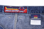 Y2K JNCO Dark Wash Baggy Denim Shorts