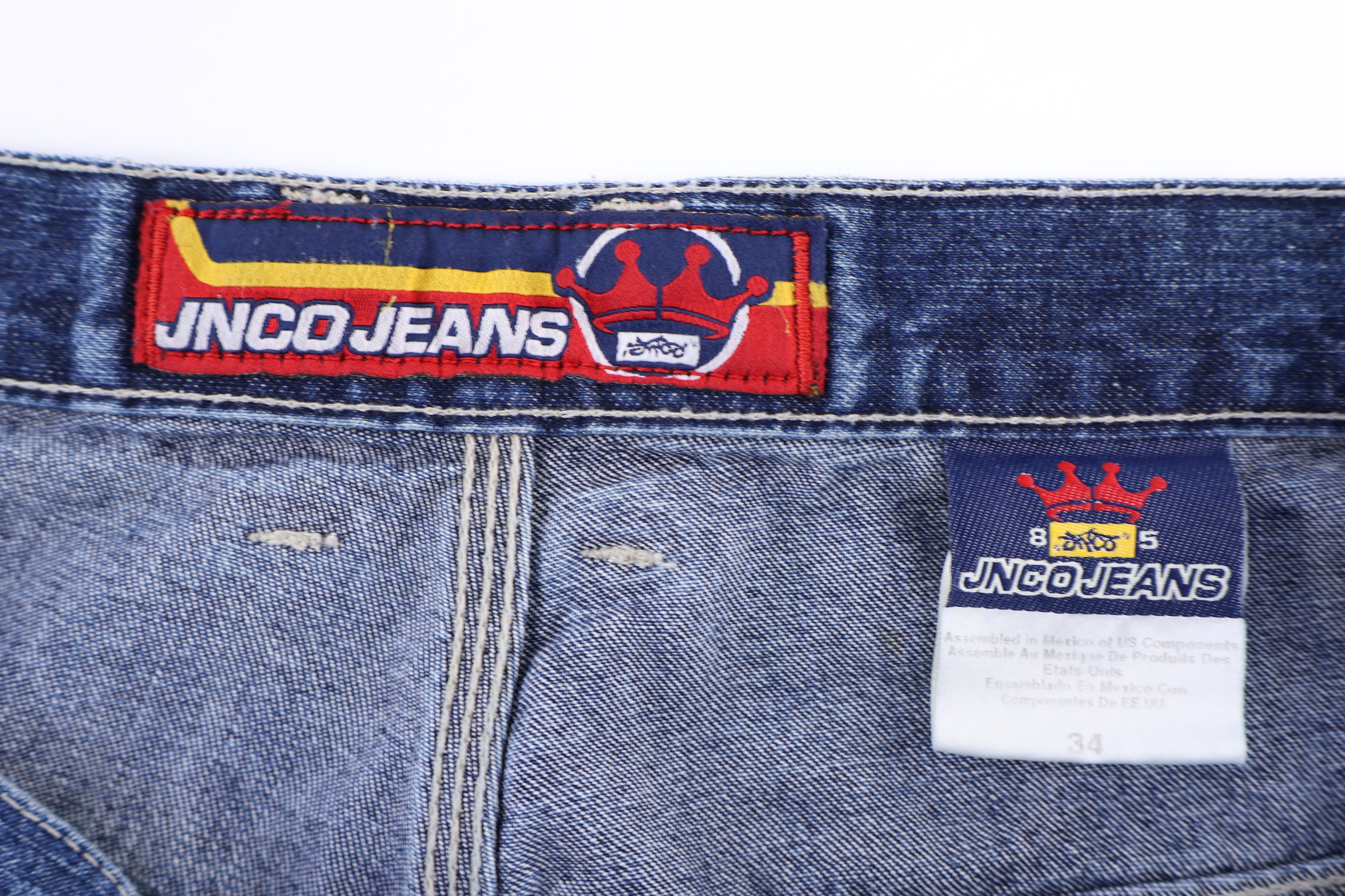 Y2K JNCO Dark Wash Baggy Denim Shorts