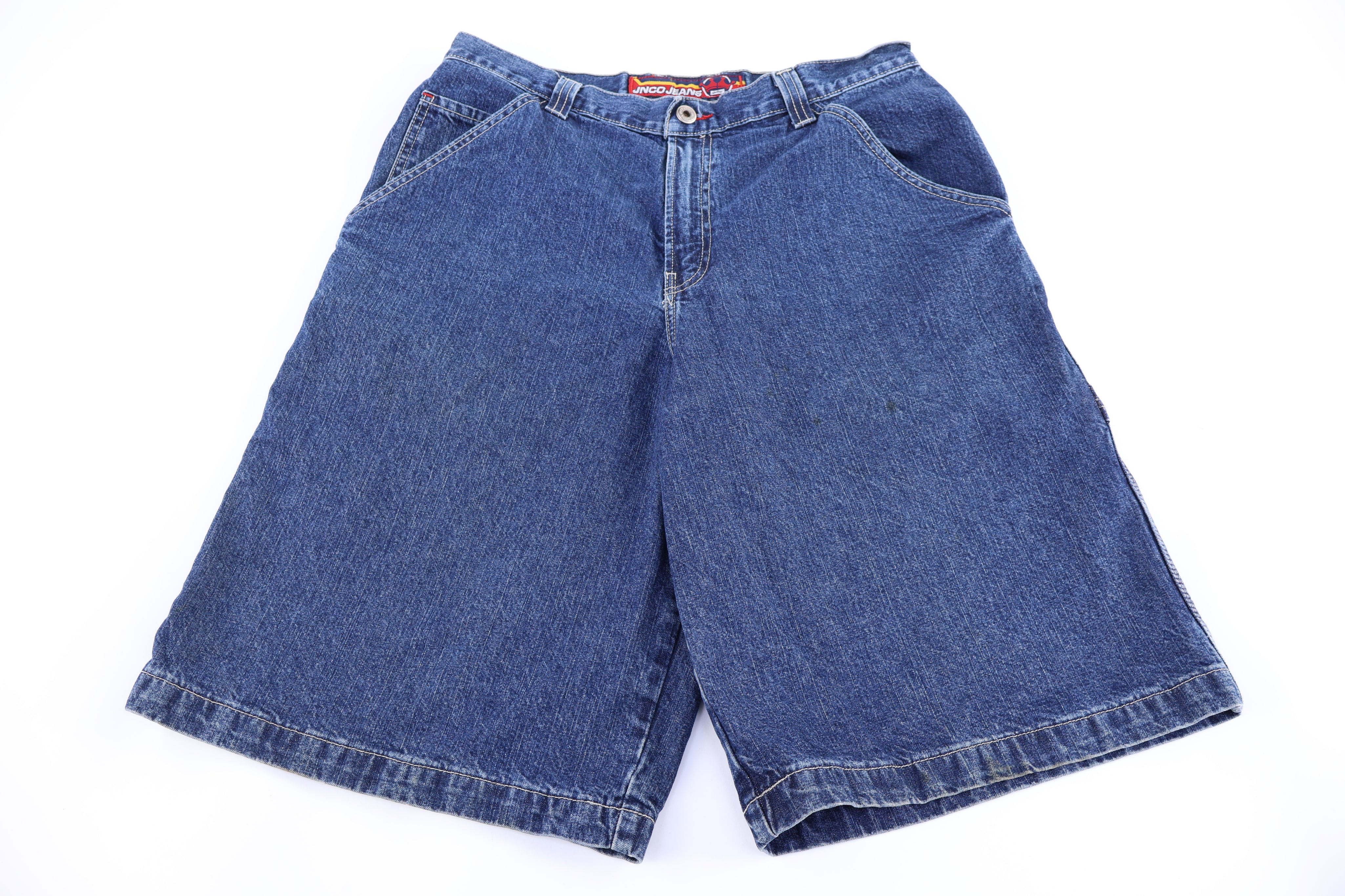 Y2K JNCO Dark Wash Baggy Denim Shorts