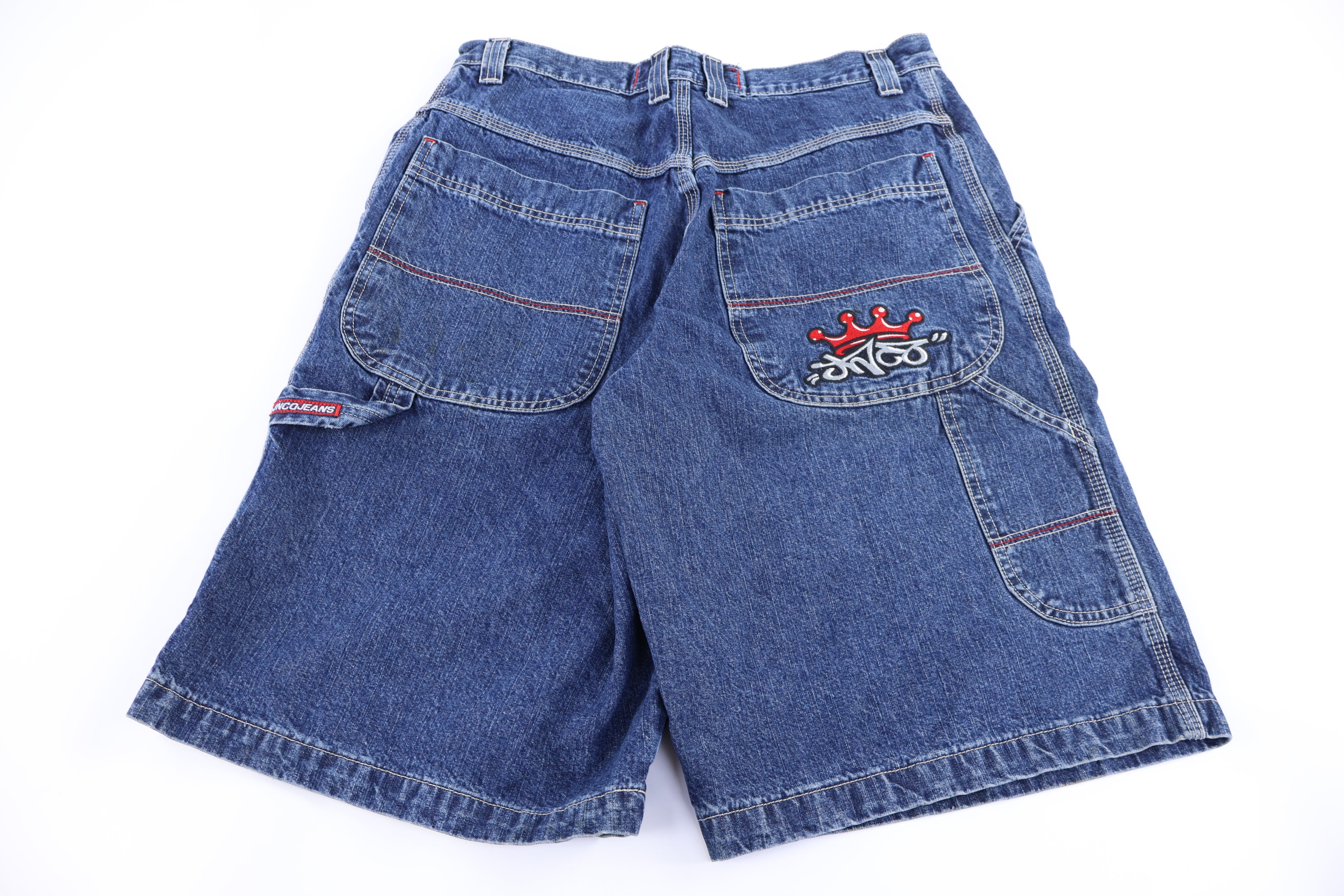 Y2K JNCO Dark Wash Baggy Denim Shorts