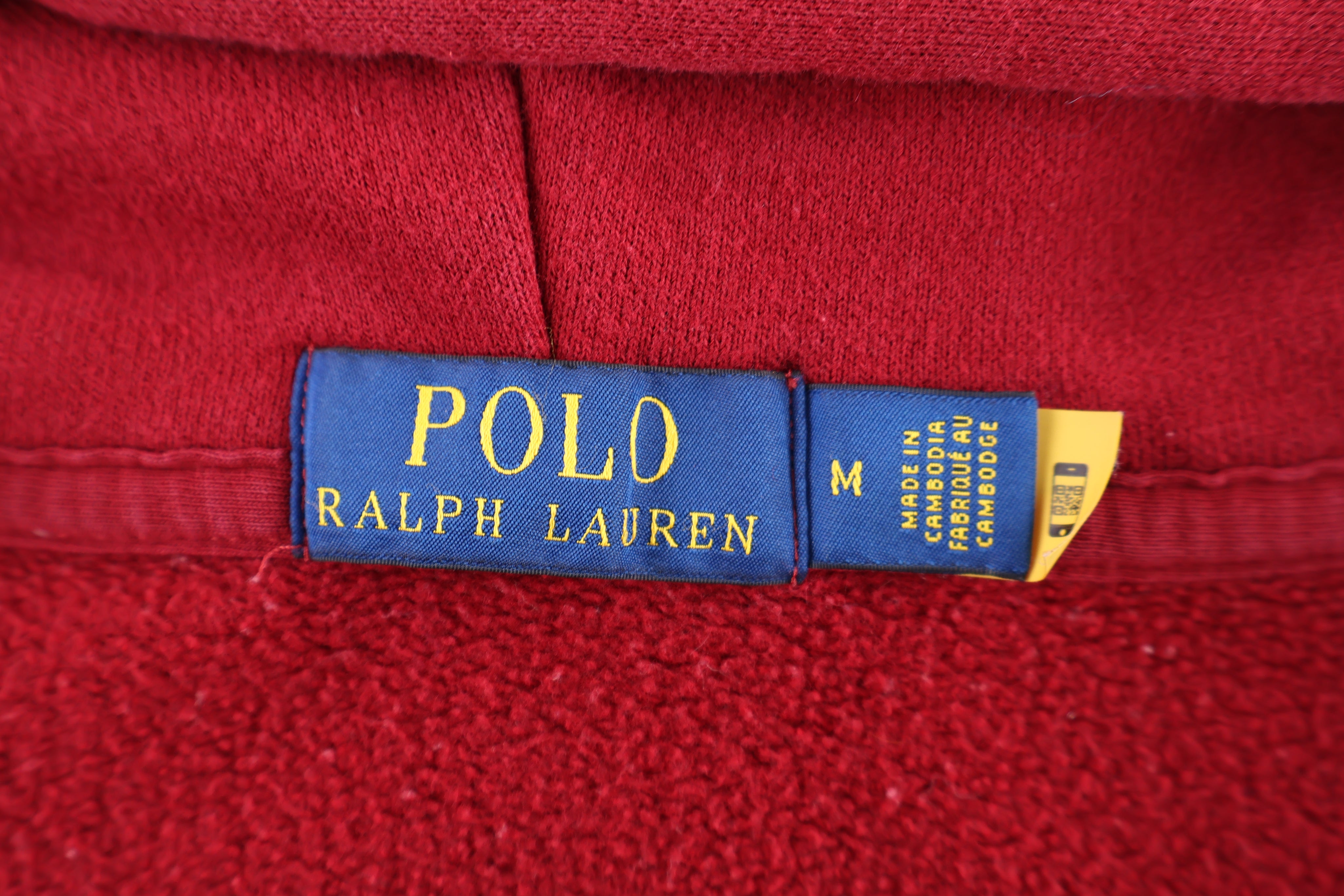 Polo Ralph Lauren Embroidered Logo Red Full Zip Hoodie