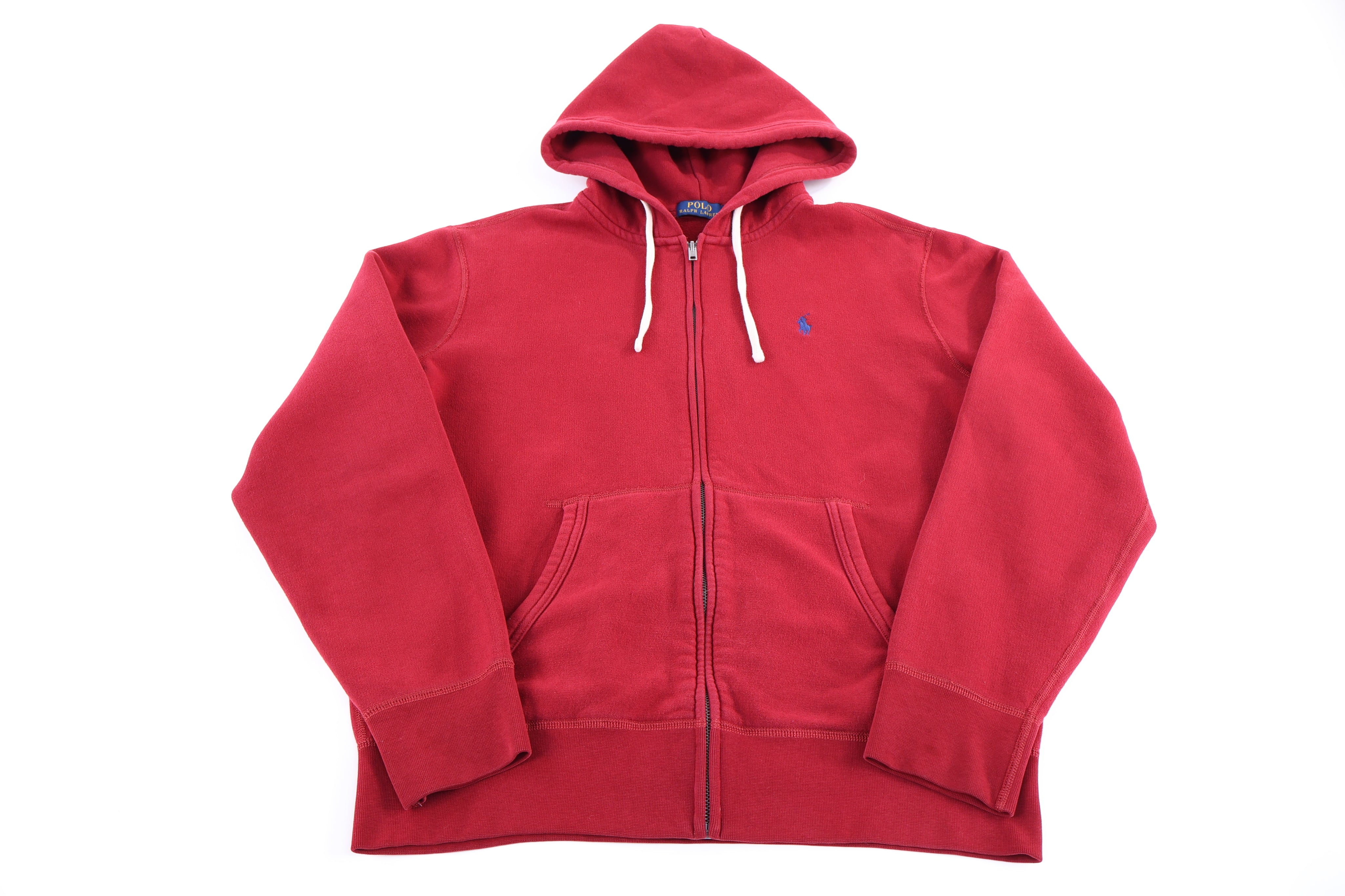 Polo Ralph Lauren Embroidered Logo Red Full Zip Hoodie