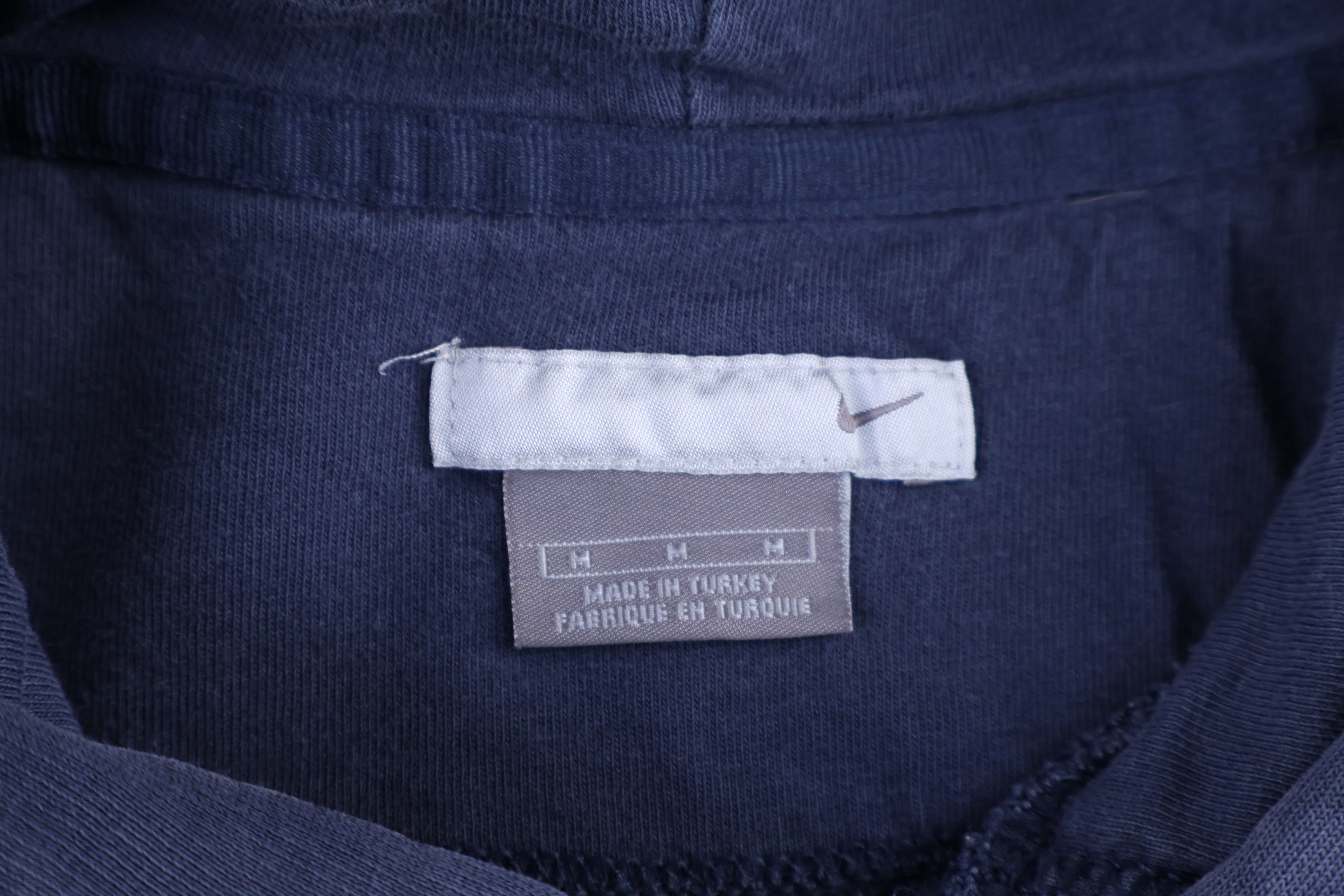 Vintage Nike Embroidered Logo Blue Pullover Hoodie