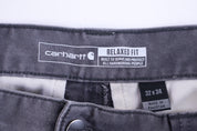Carhartt Logo Patch Grey Relaxed Fit Pants