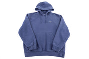 Vintage Nike Embroidered Logo Blue Pullover Hoodie