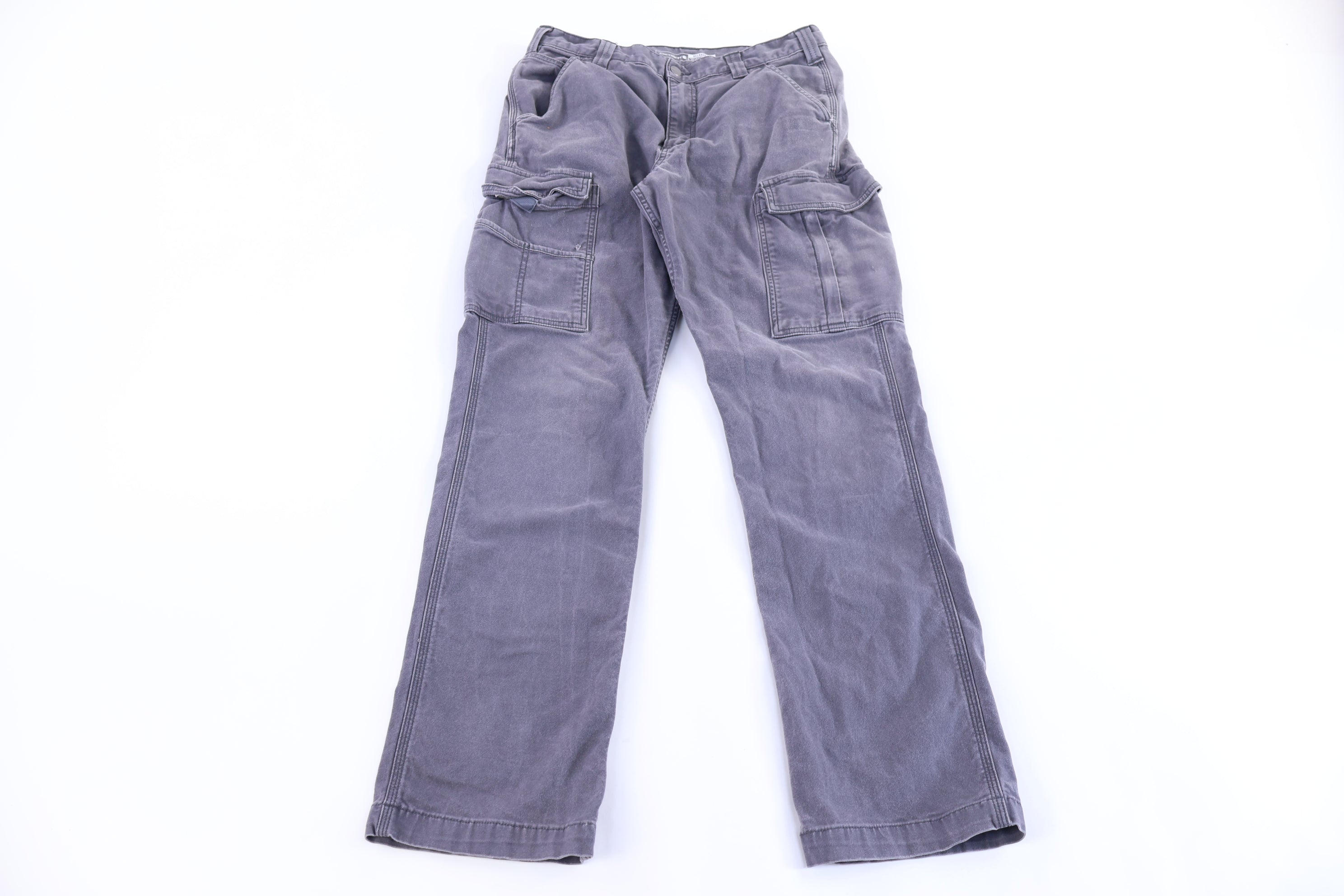 Carhartt Logo Patch Grey Relaxed Fit Pants