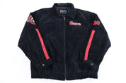 Vintage Snap On Black Leather Suede Full Zip Jacket