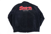 Vintage Snap On Black Leather Suede Full Zip Jacket