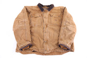 Carhartt Logo Patch Tan Full Zip Jacket