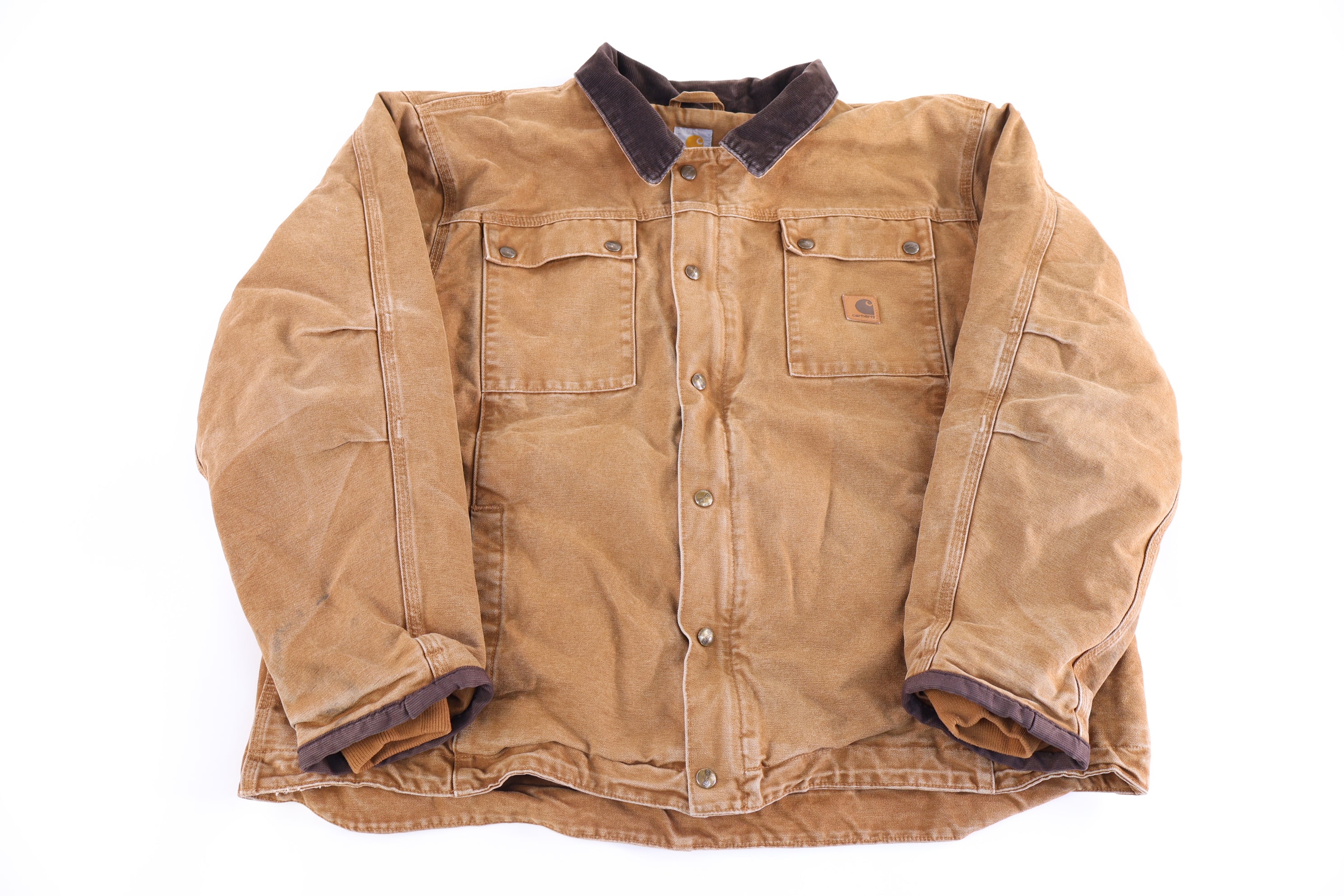 Carhartt Logo Patch Tan Full Zip Jacket