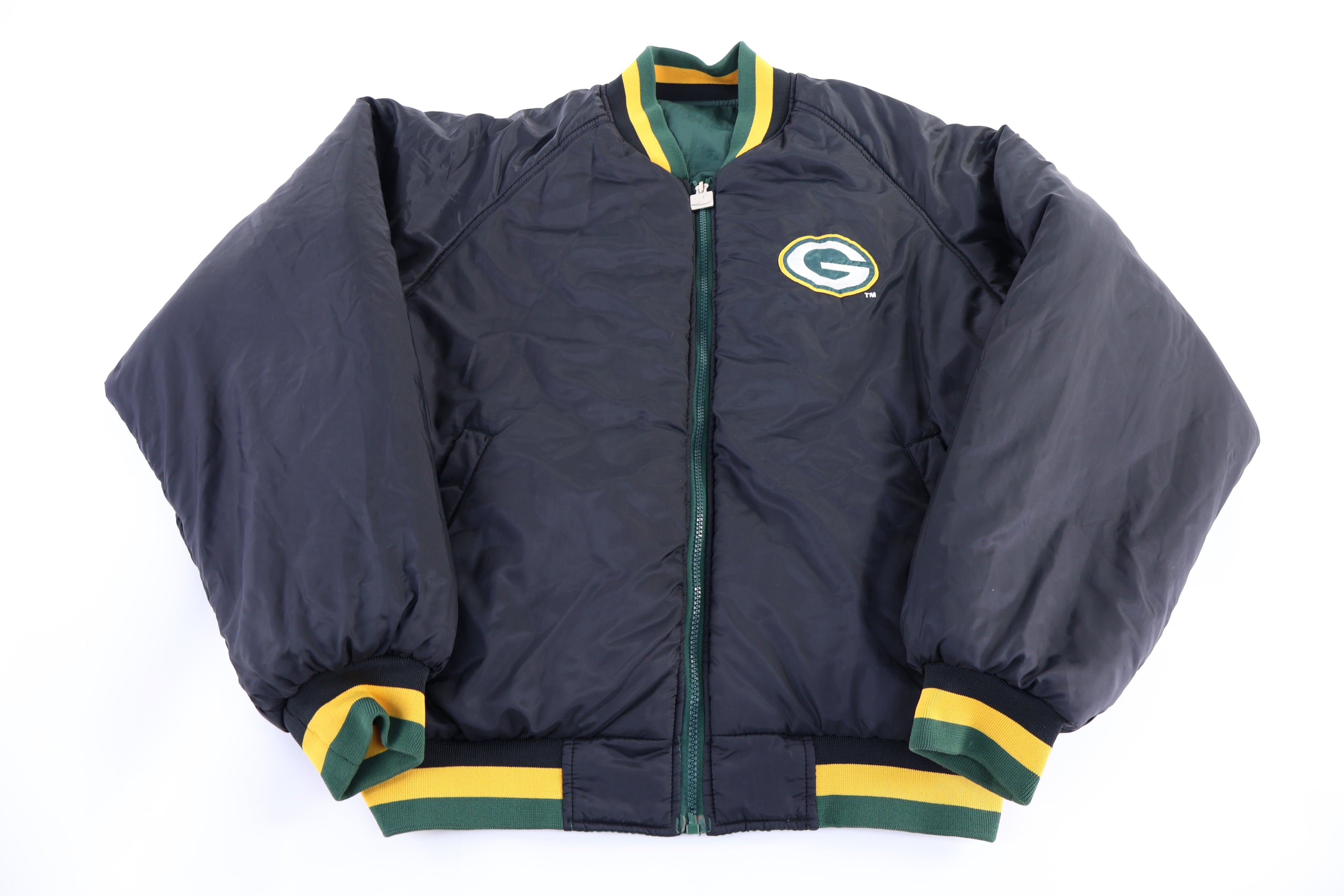 Vintage Green Bay Packers Football Full Zip Reversible Jacket