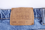 90's Levi's 505 Light Wash Orange Tab Jeans