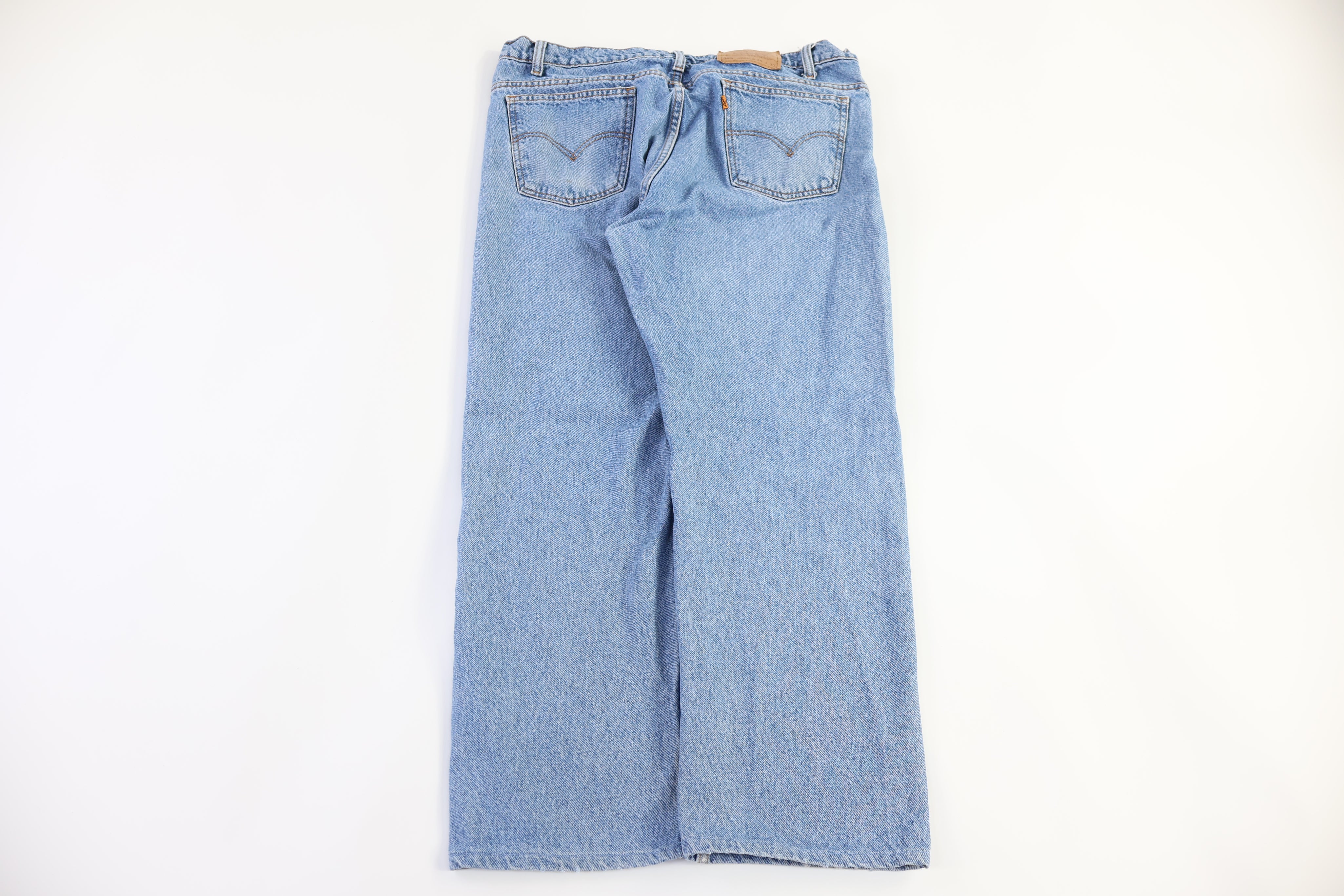90's Levi's 505 Light Wash Orange Tab Jeans