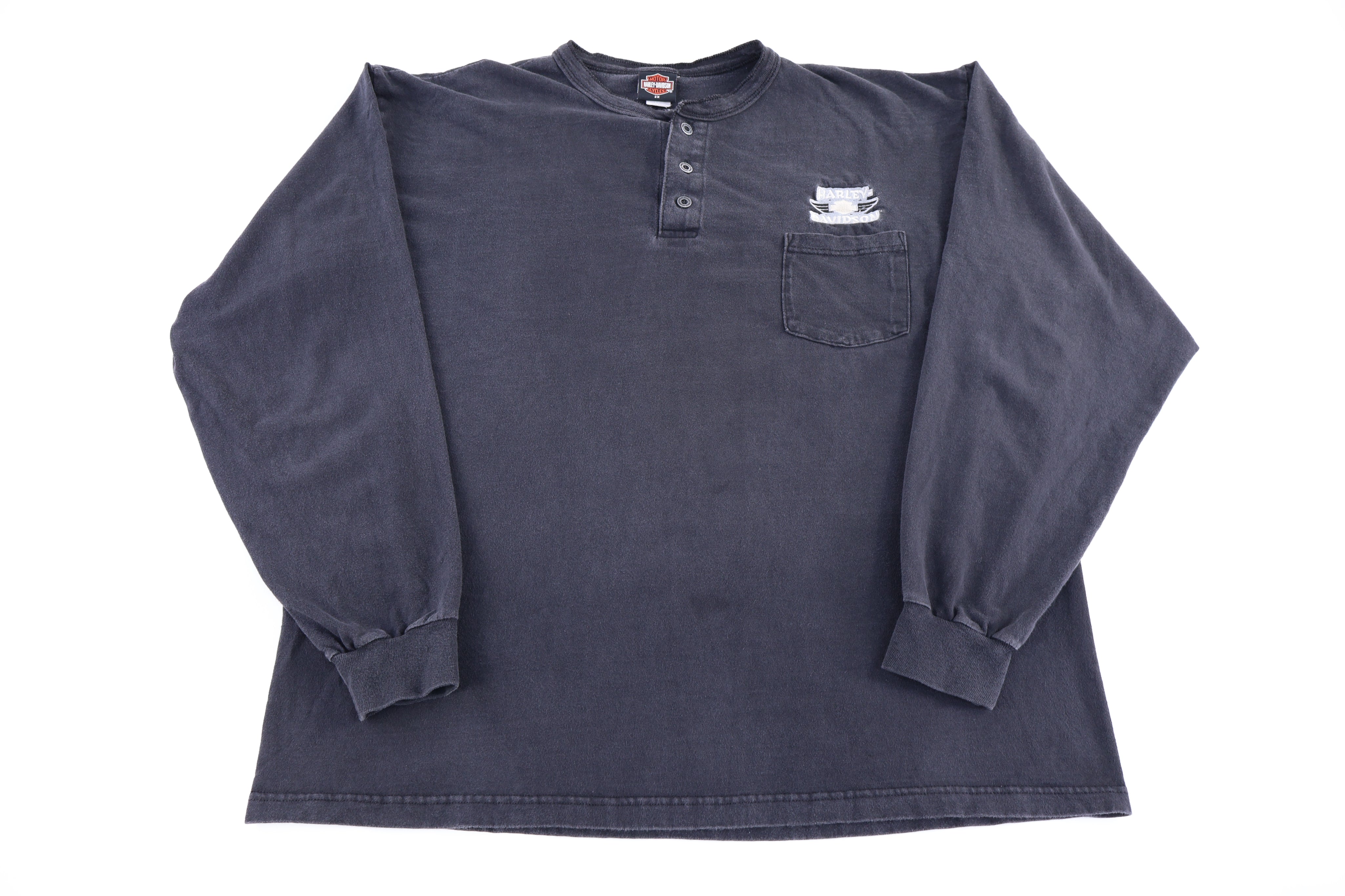 Harley Davidson Motorcycles Henley LS T-Shirt