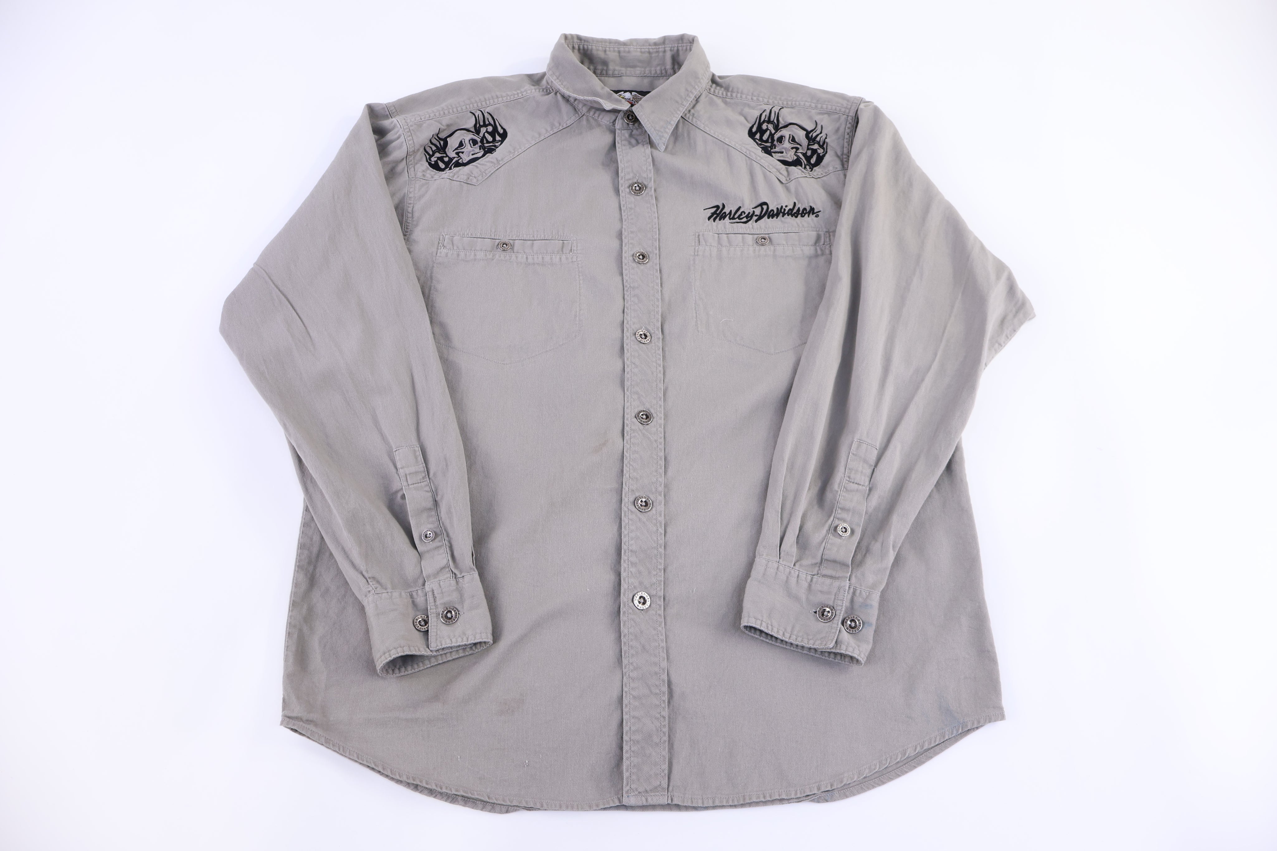 Harley Davidson Motorcycles LS Button Down