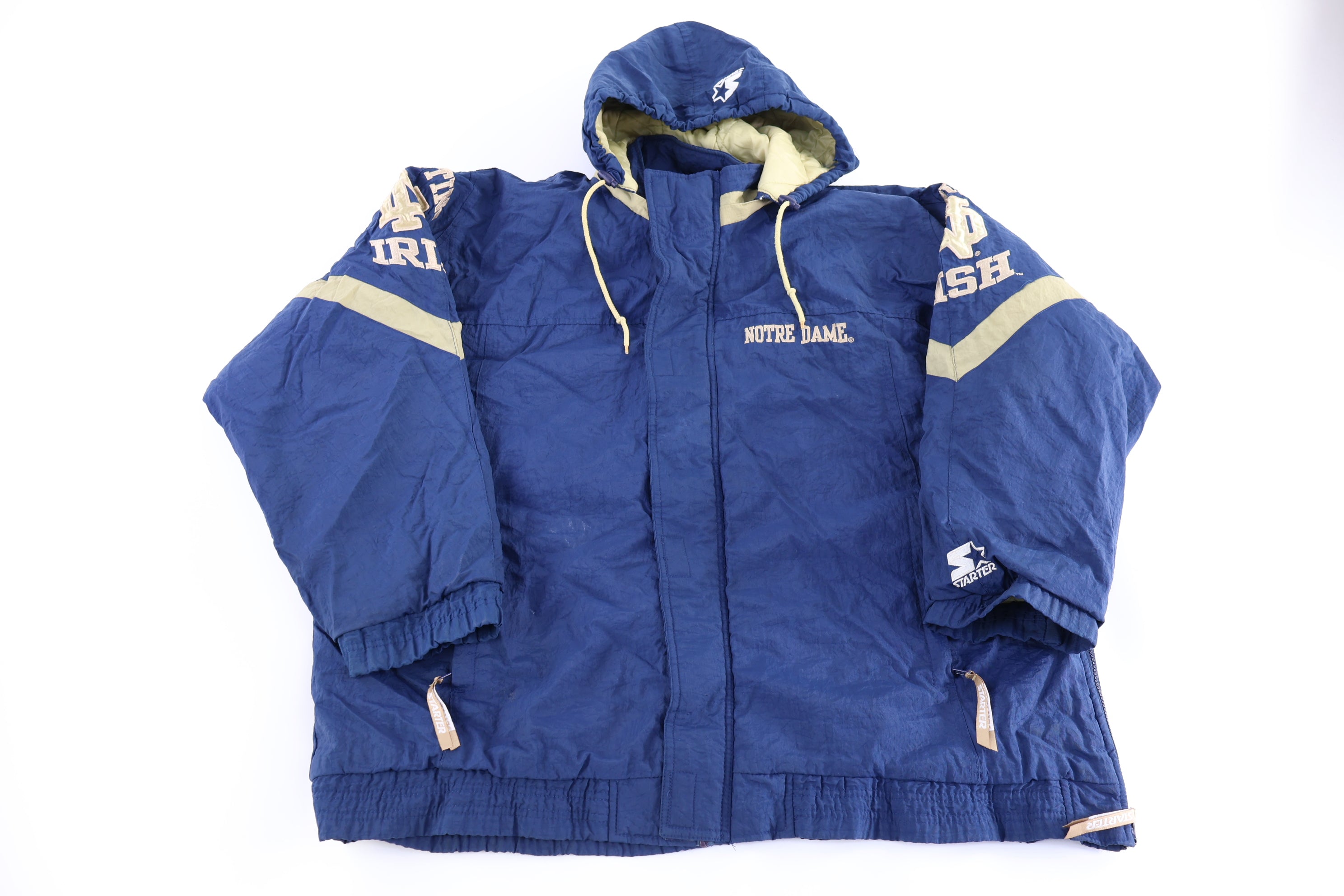 90's Starter University of Notre Dame Full Zip Jacket