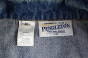 Women's Vintage Pendleton Aztec Pattern Denim Vest