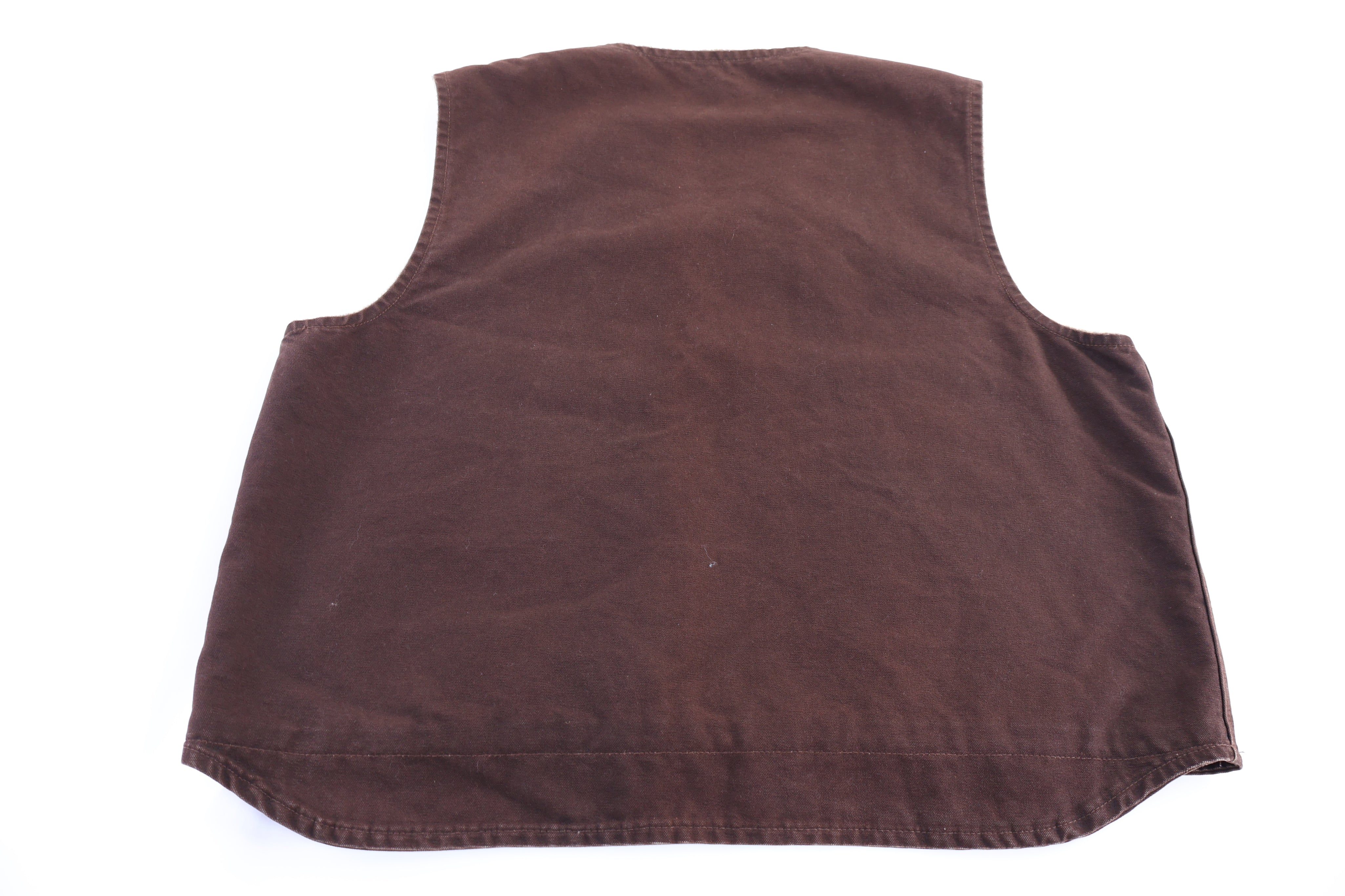 Carhartt Logo Patch Brown Full Zip Vest