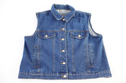 Women's Vintage Pendleton Aztec Pattern Denim Vest