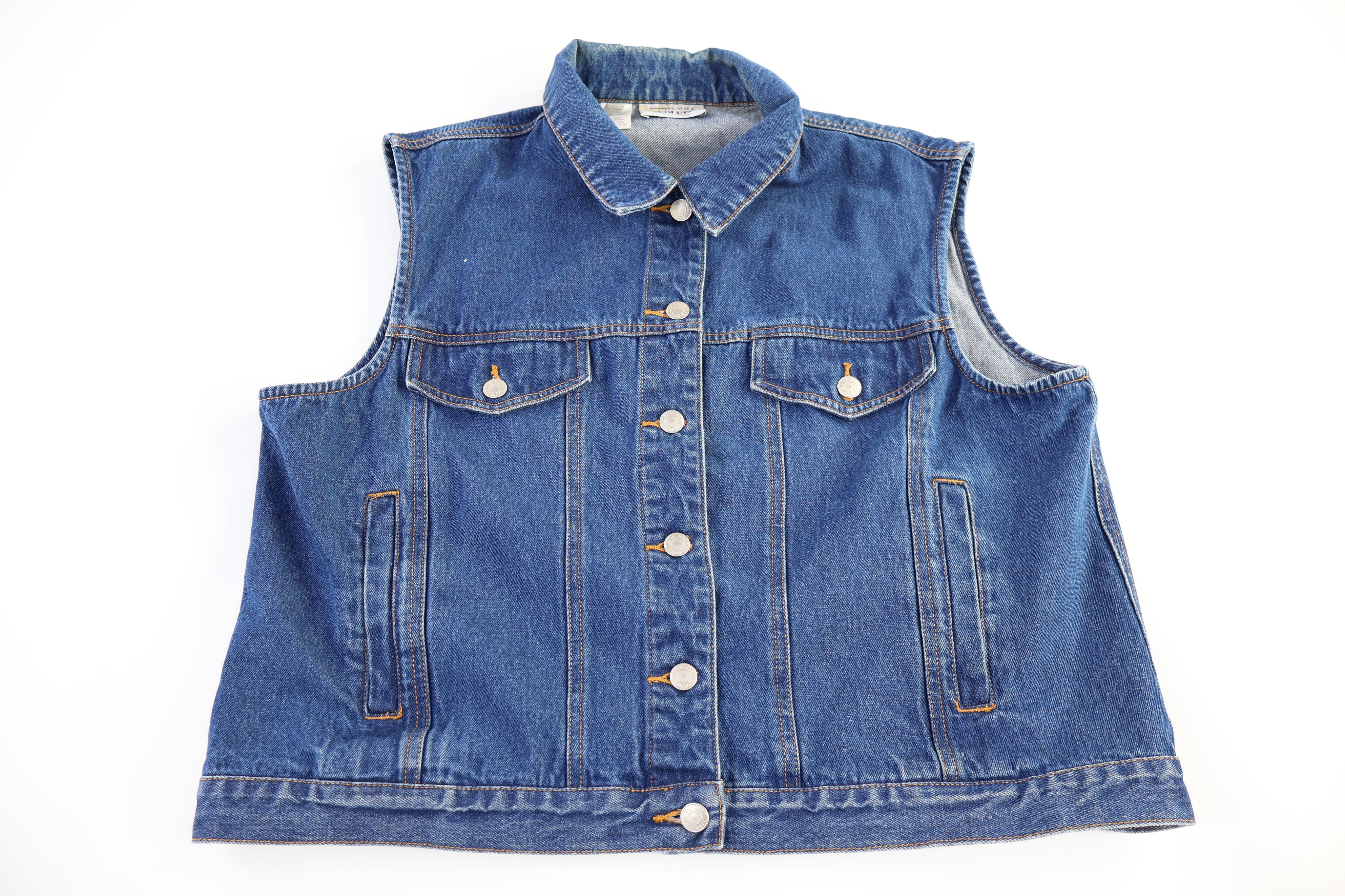 Women's Vintage Pendleton Aztec Pattern Denim Vest