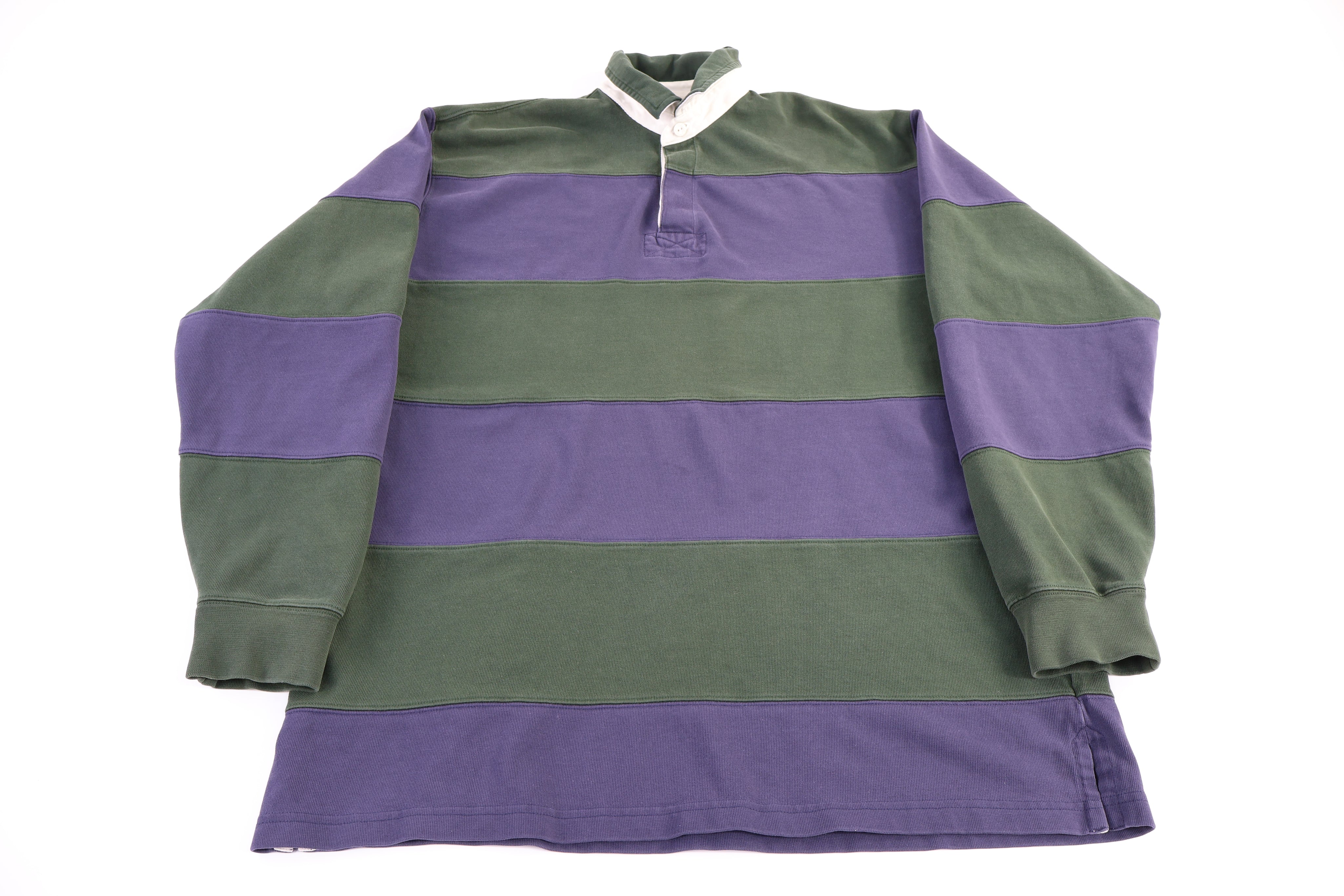 Vintage L.L. Bean Purple & Green LS Button Up