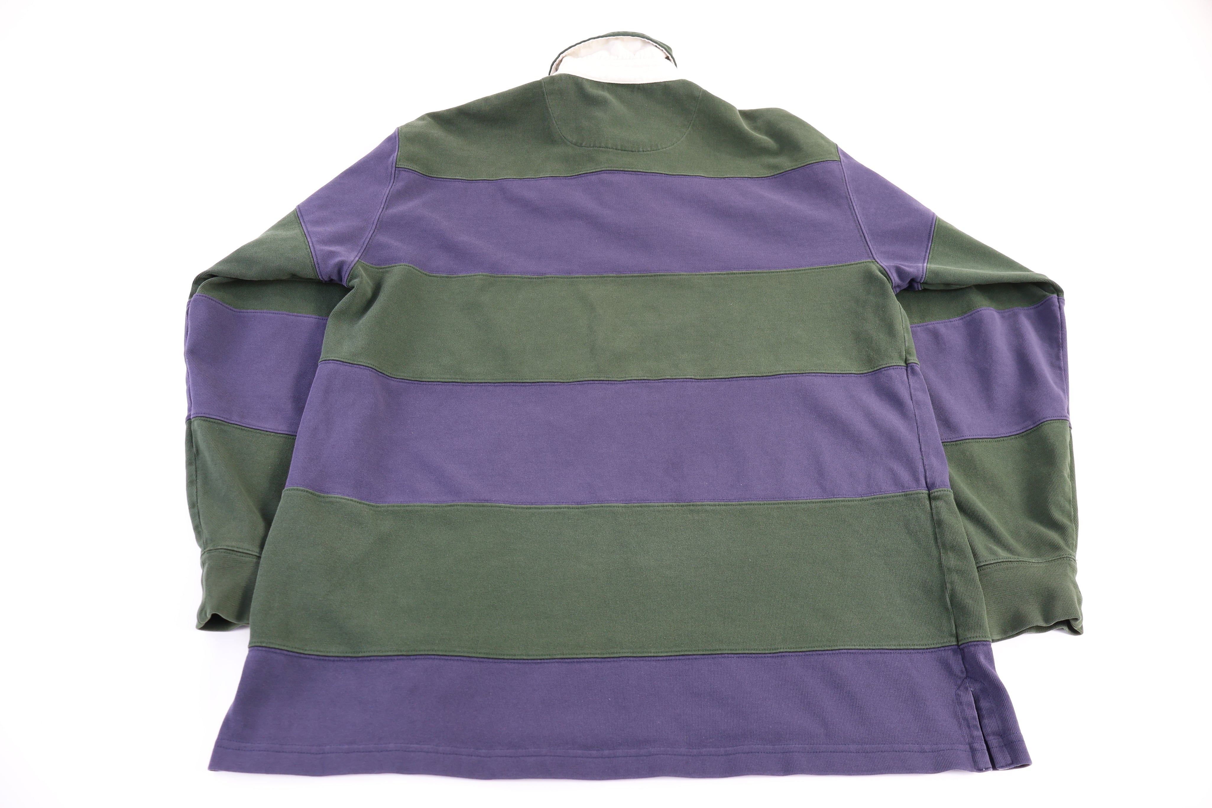 Vintage L.L. Bean Purple & Green LS Button Up