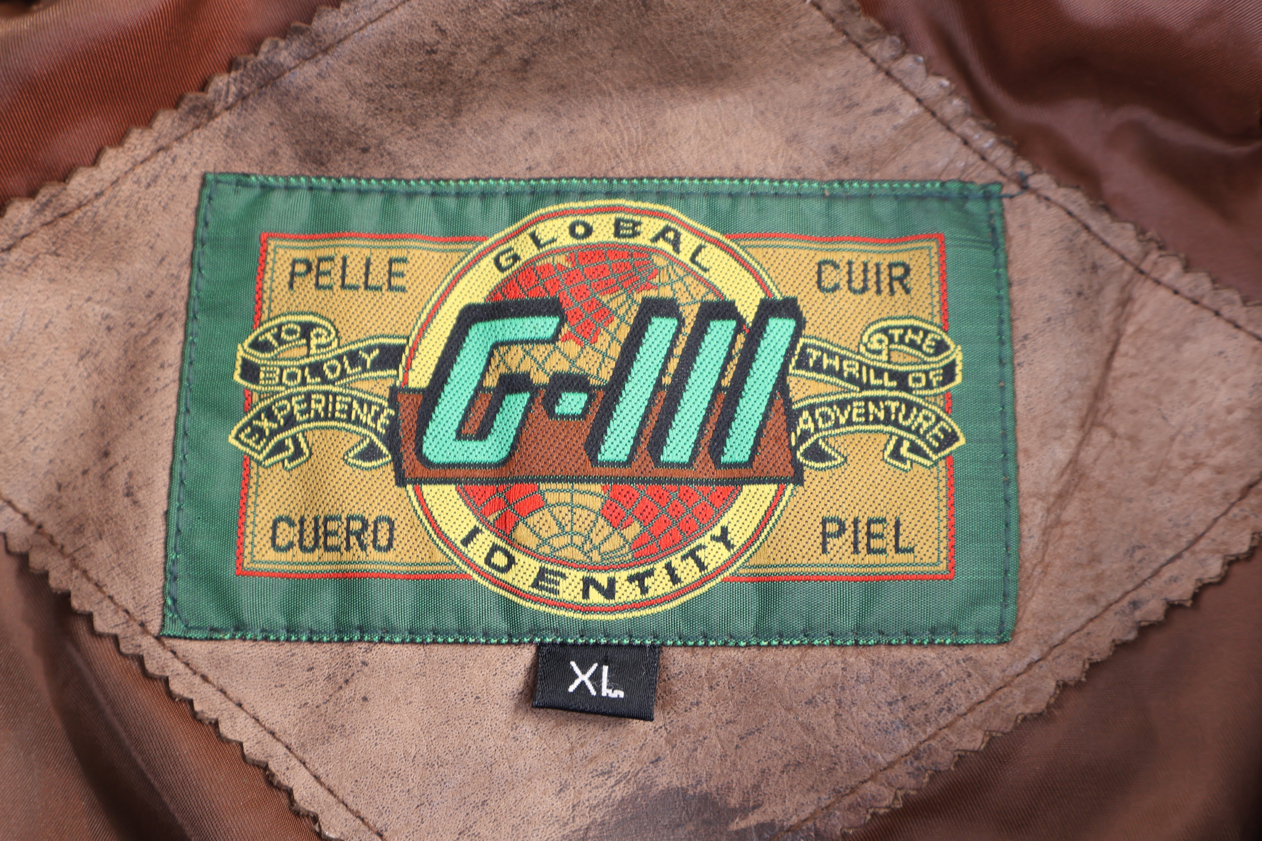 Vintage Pelle Cuir Bomber Jacket