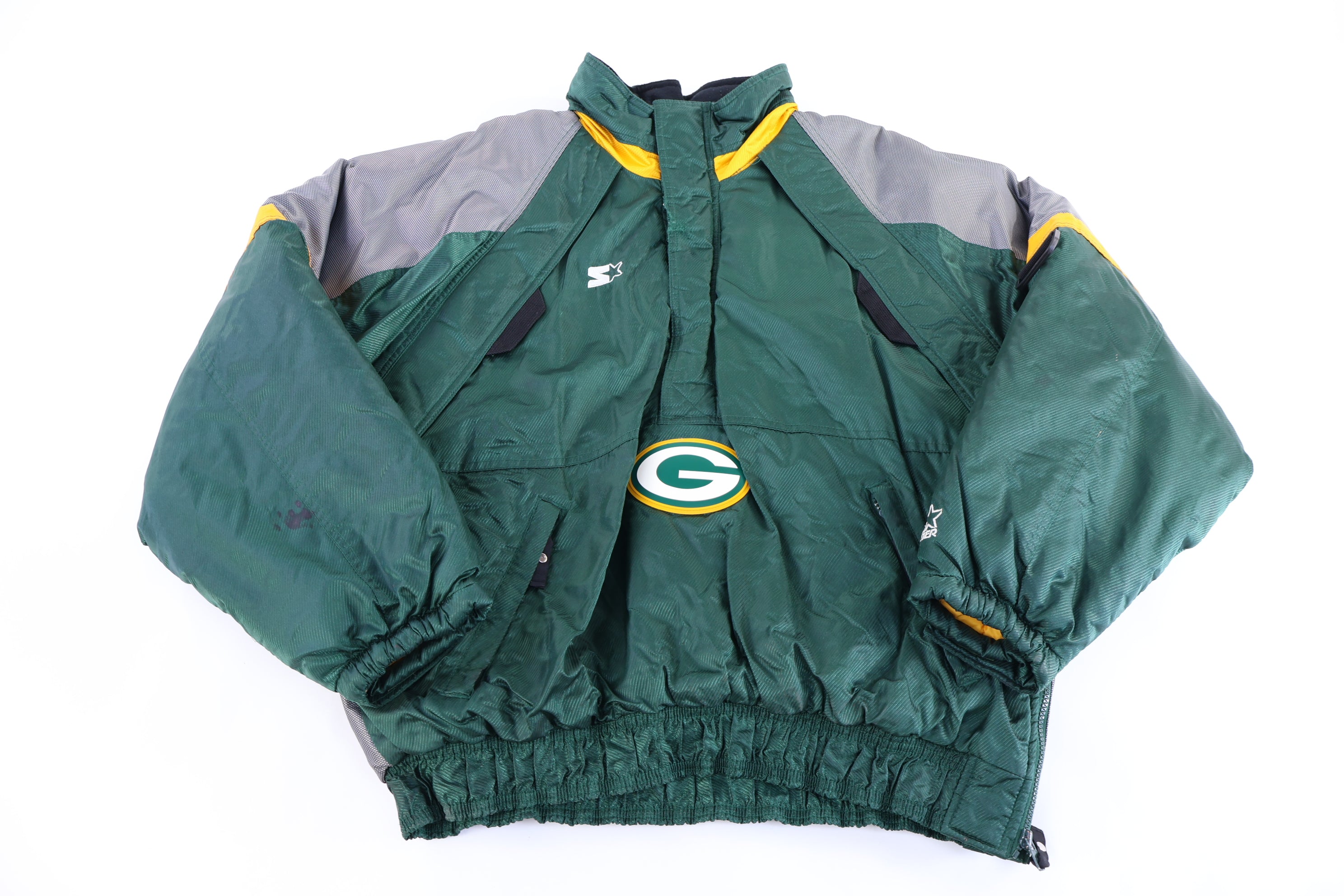 Vintage Green Bay Packers Football Puffer Jacket
