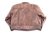 Vintage Pelle Cuir Bomber Jacket