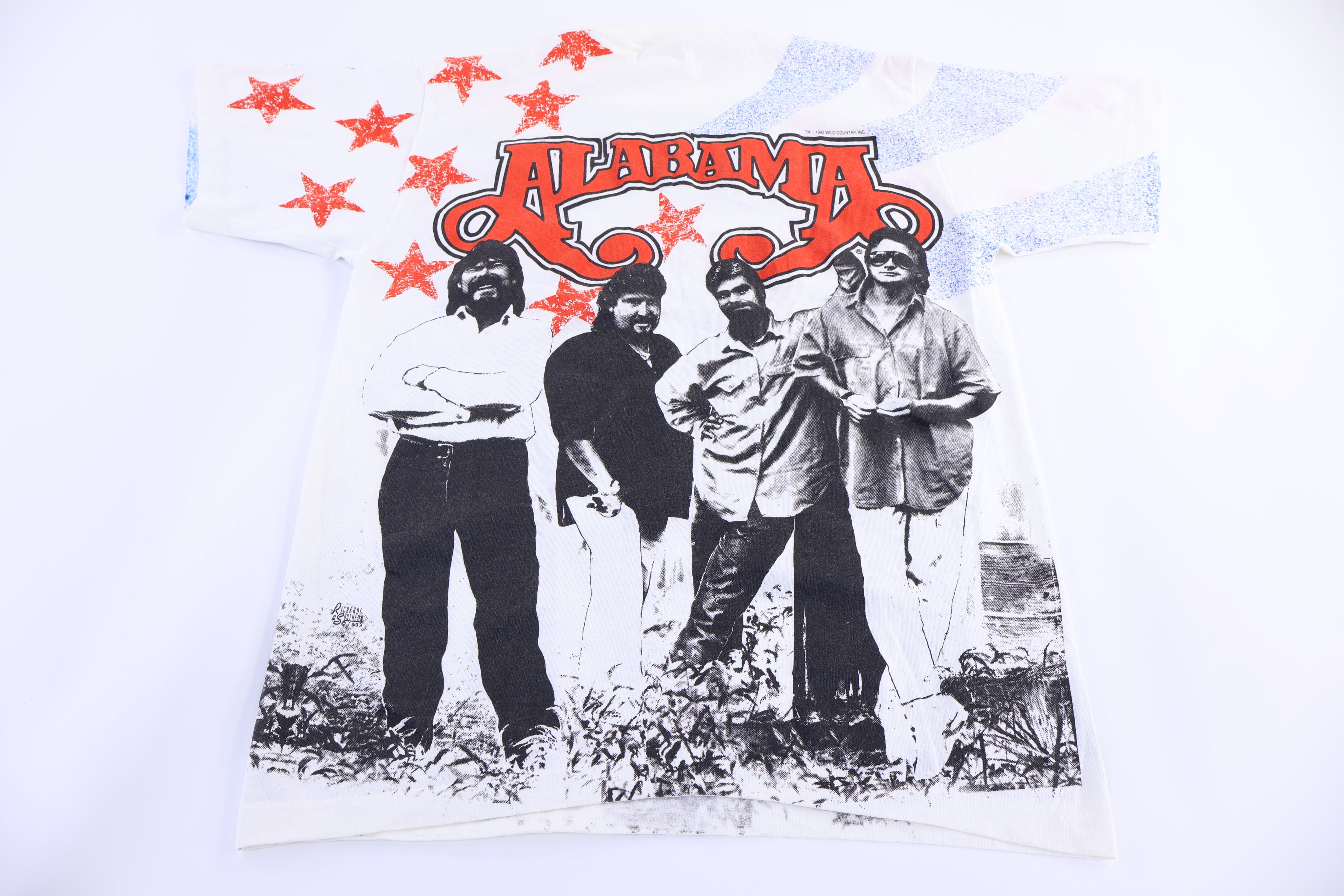 90's Alabama All Over Graphic T-shirt