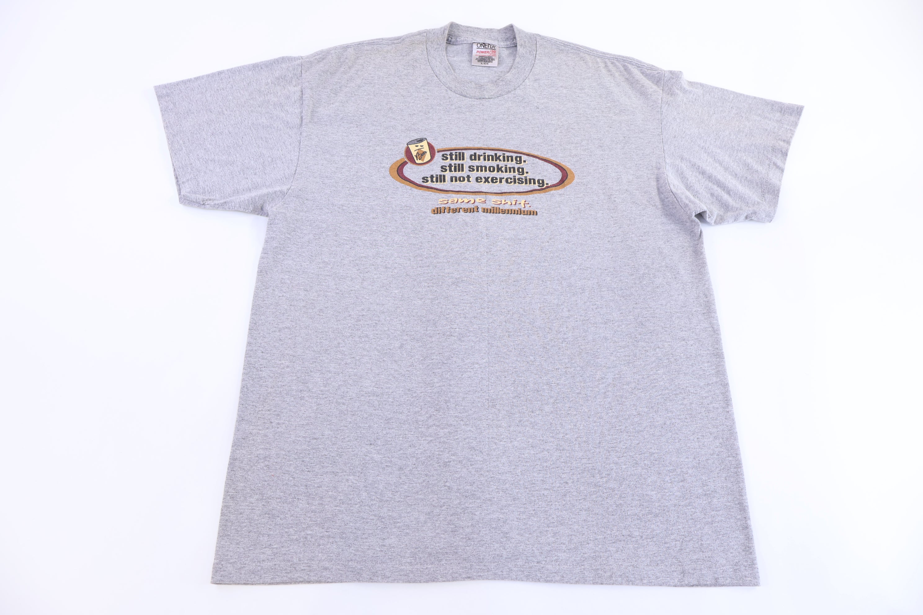 Vintage Still Drinking & Smoking Different Millennium T-shirt