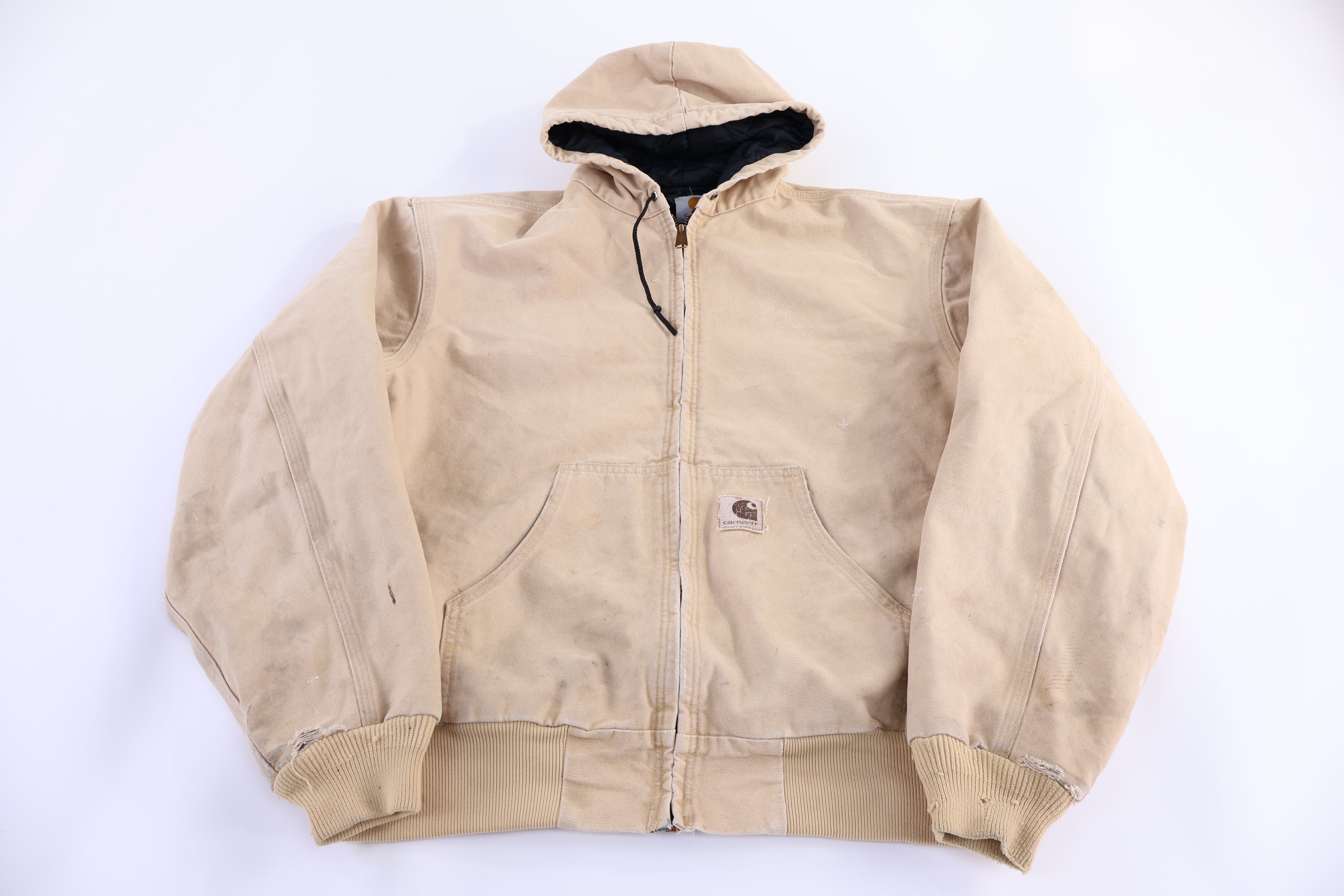 Carhartt Logo Patch Tan Full Zip Jacket