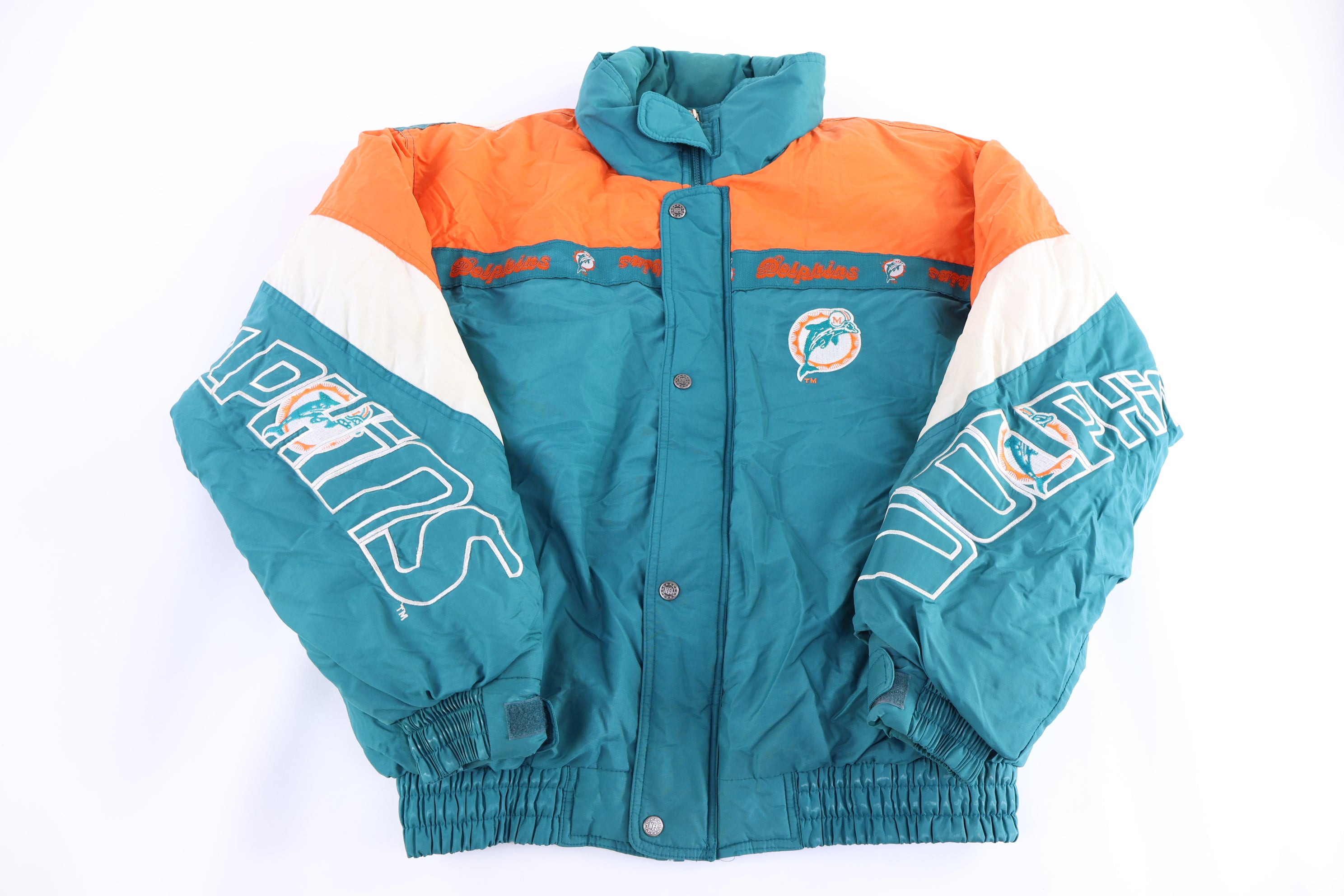 90's Miami Dolphins Football Full Zip Jacket