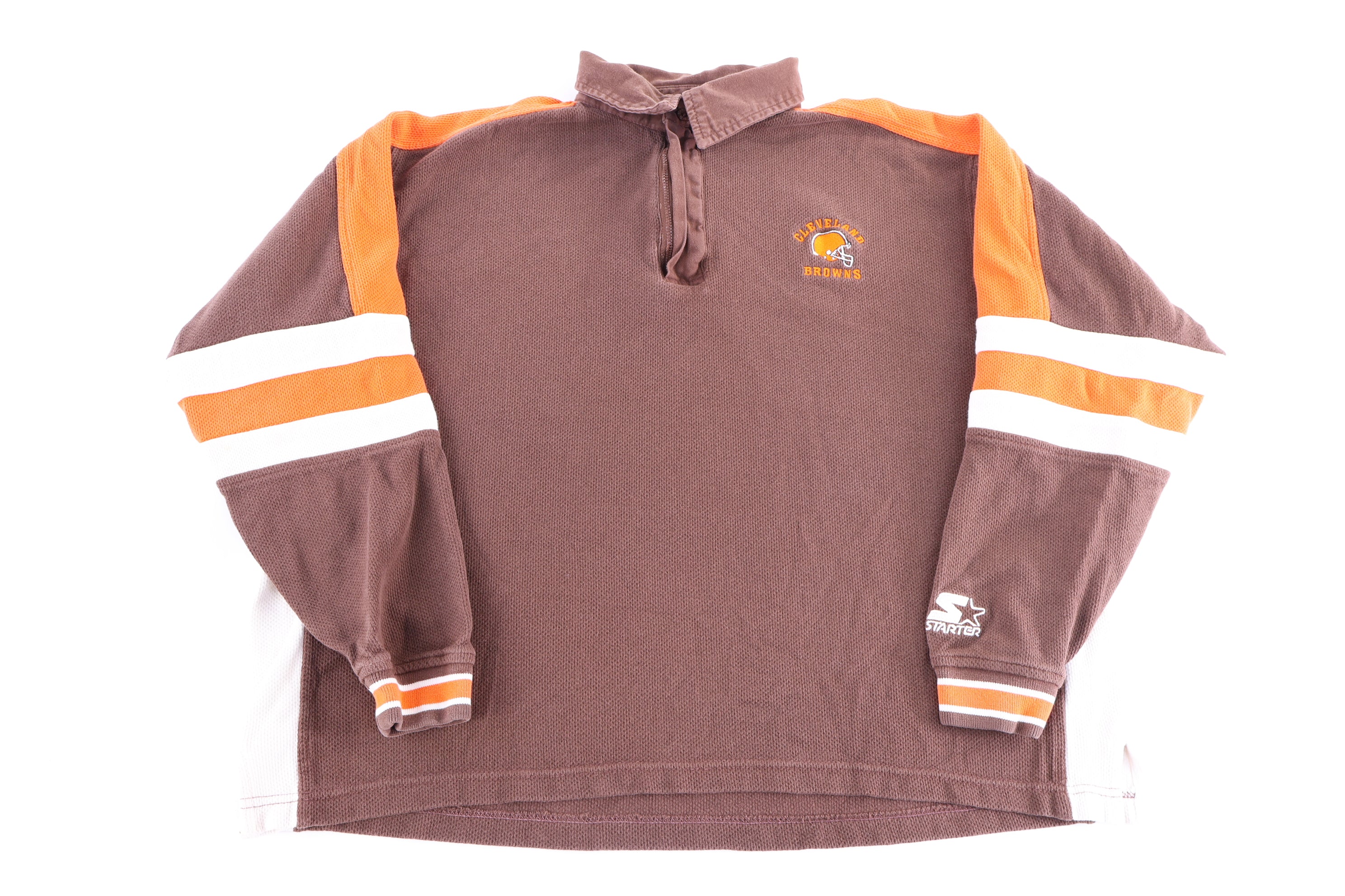90's Cleveland Browns Football Quarter Zip Pullover