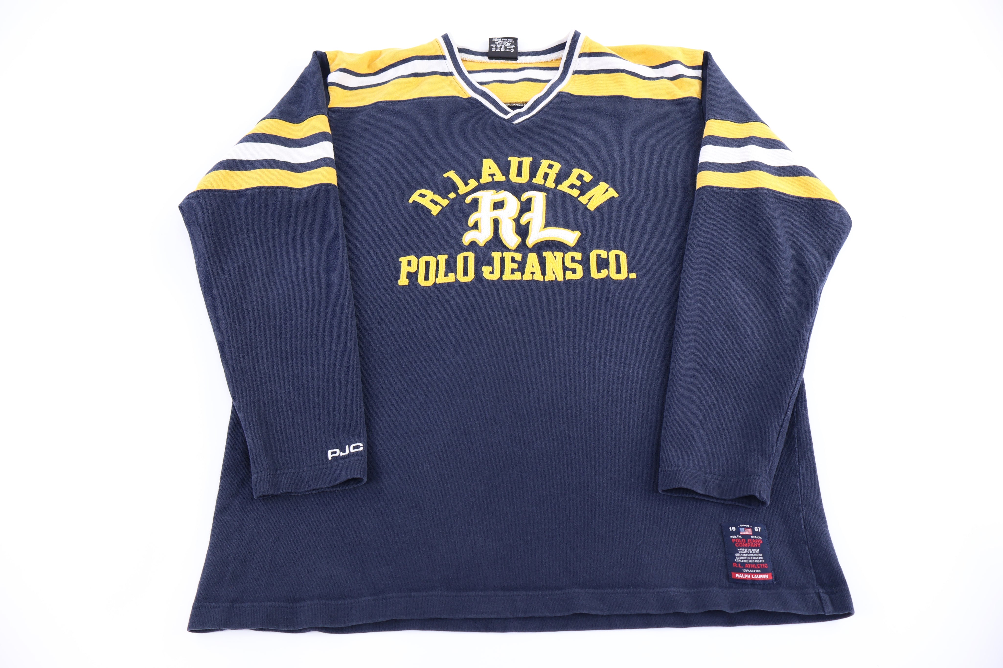 Polo Jeans Company Blue & Yellow LS T-shirt