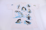 90's Rel-E-Vant Penguins All Over Graphic T-shirt
