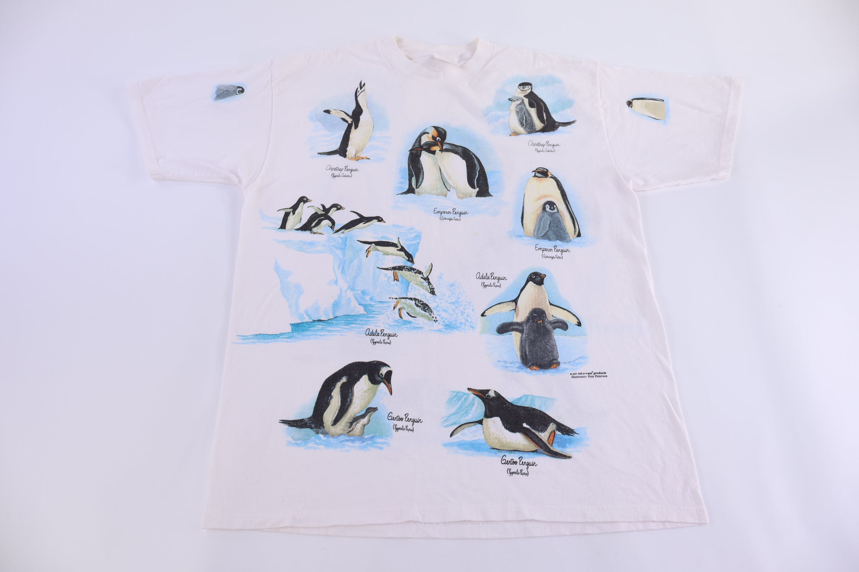 90's Rel-E-Vant Penguins All Over Graphic T-shirt