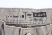Carhartt Logo Patch Tan Carpenter Pants