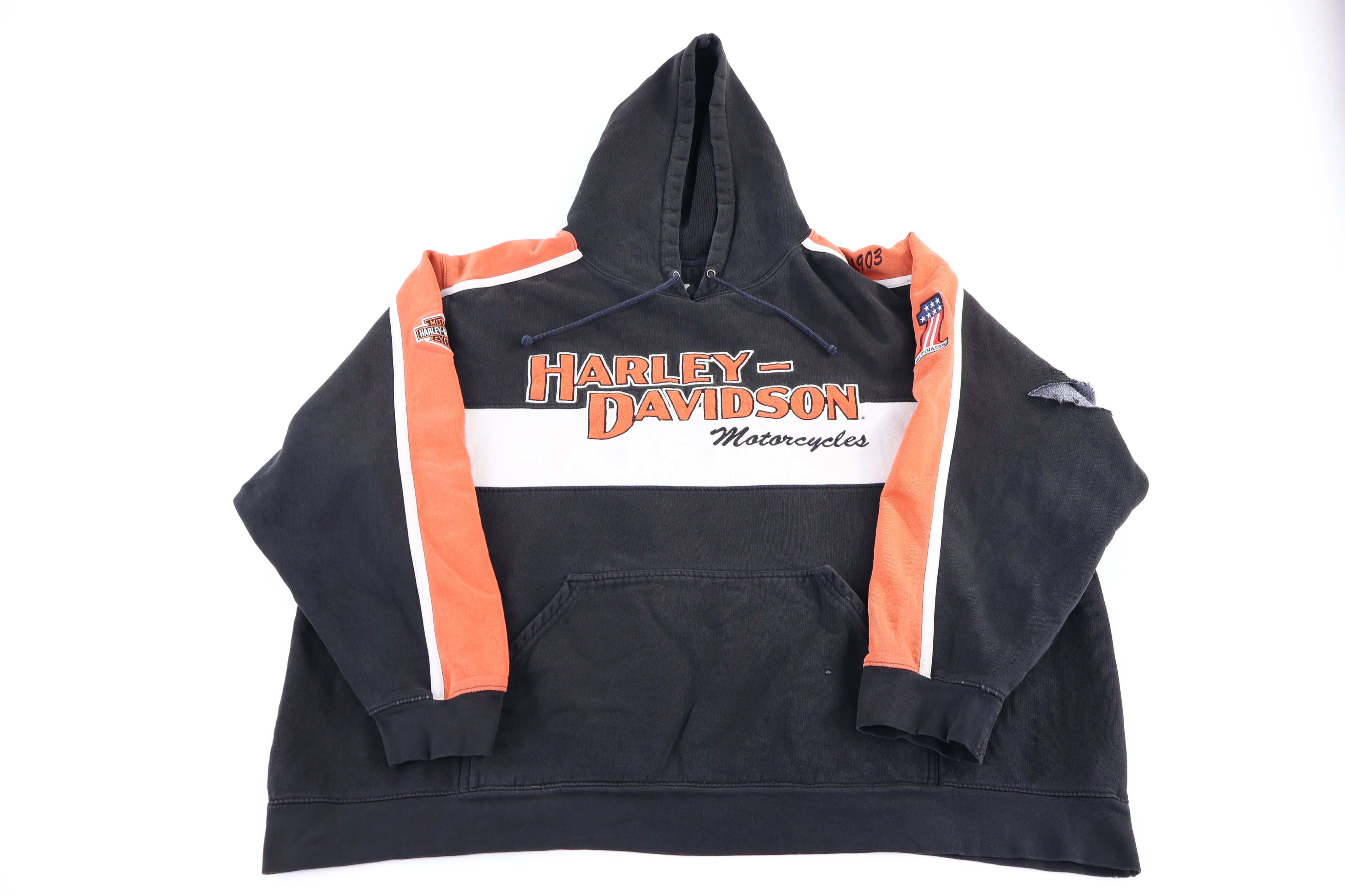 Harley Davidson Motorcycles Embroidered Pullover Hoodie