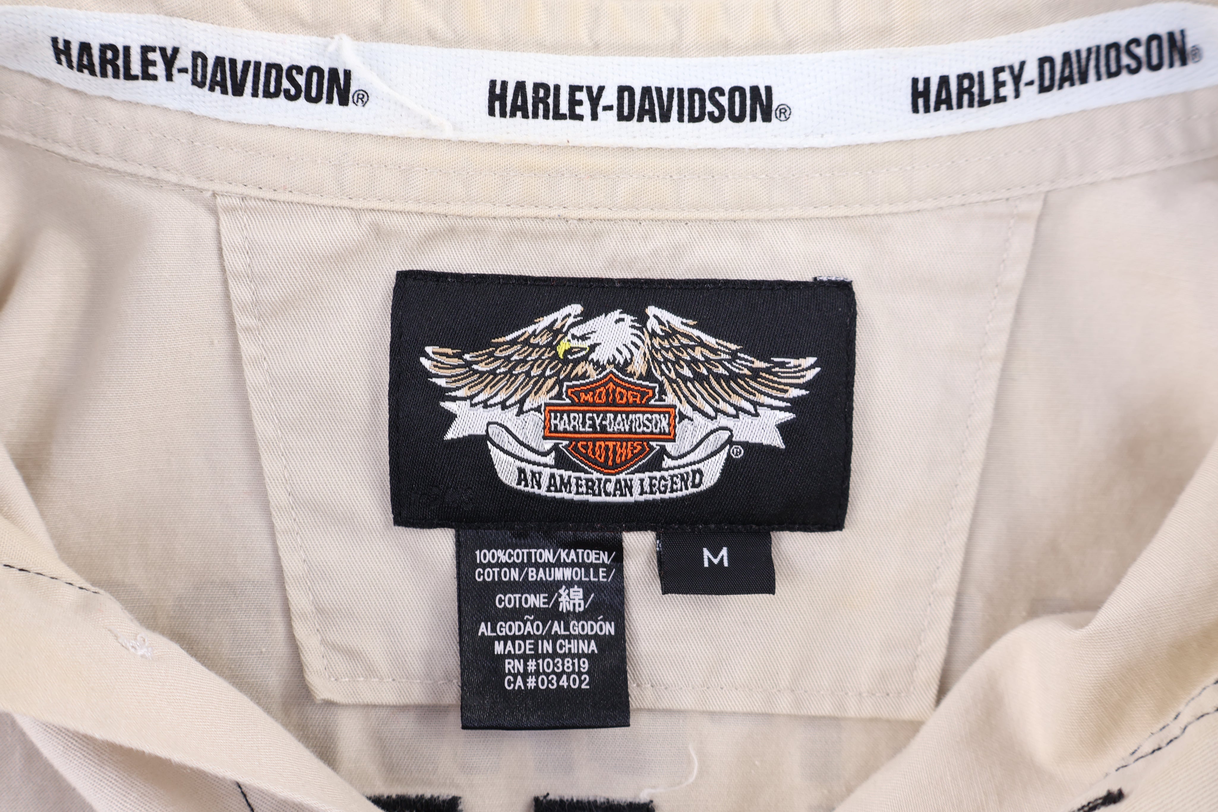 Harley Davidson Motorcycles Multicolor Button Down