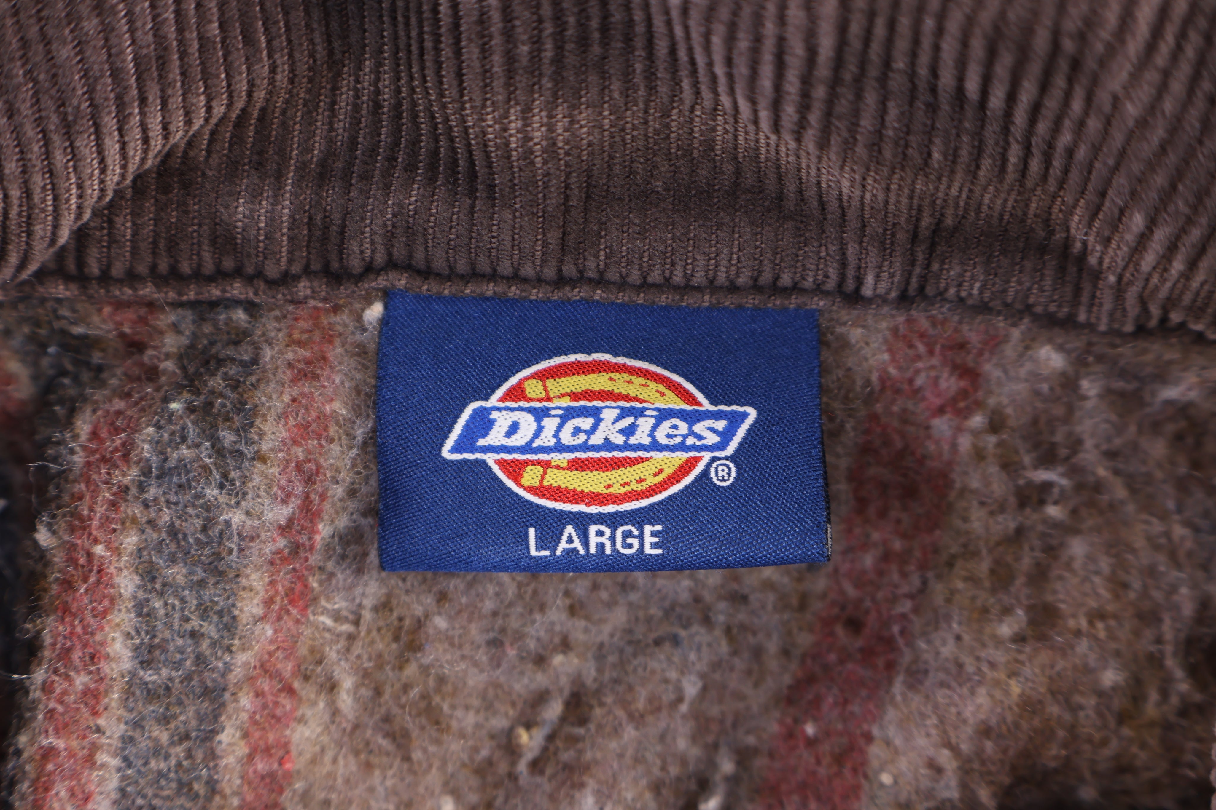 Vintage Dickies Logo Patch Tan Full Zip Jacket