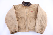 Vintage Dickies Logo Patch Tan Full Zip Jacket