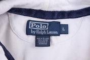 Polo by Ralph Lauren Embroidered Logo Blue & White Pullover