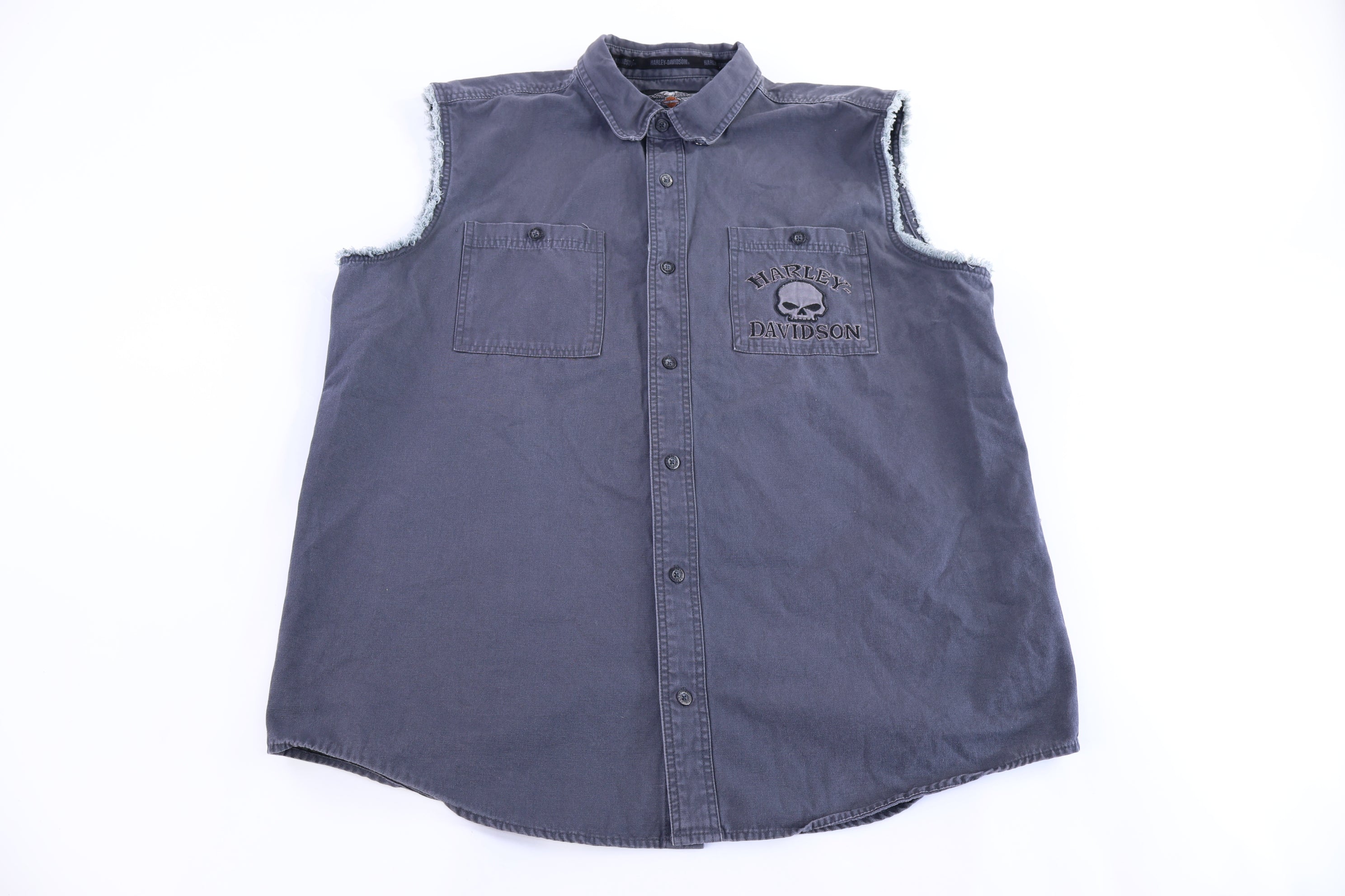 Harley Davidson Motorcycles Embroidered Button Down